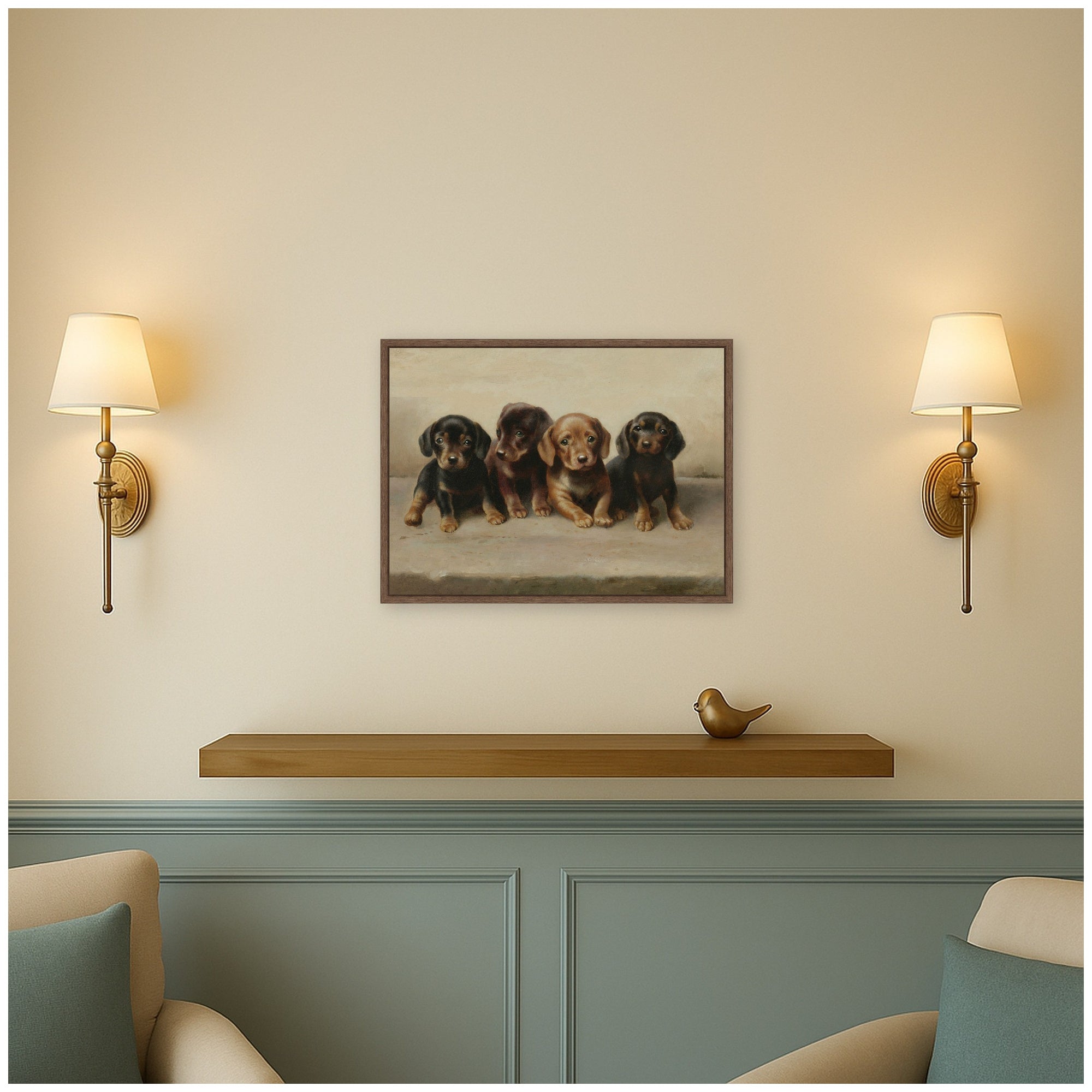 Framed Canvas 24x18 Sylvie Walnut 5