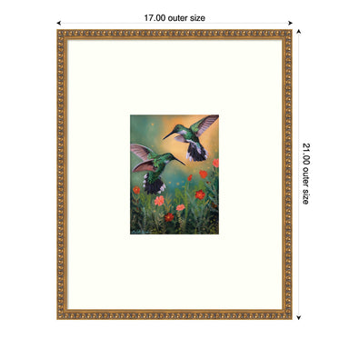 Framed Art 17 x 21 Bradford Bead Gold 2