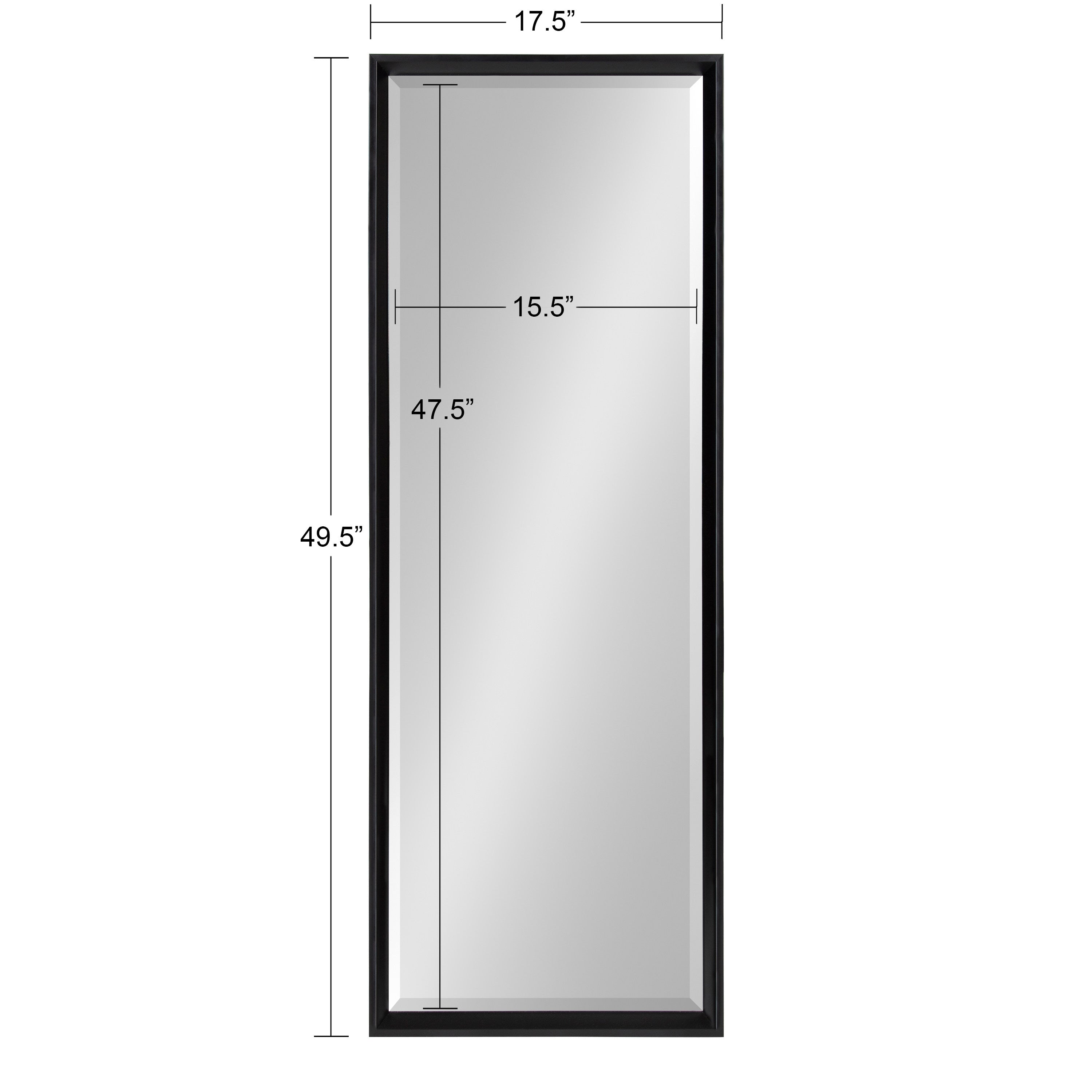 Full Length Mirror Black 17.5x49.5 5