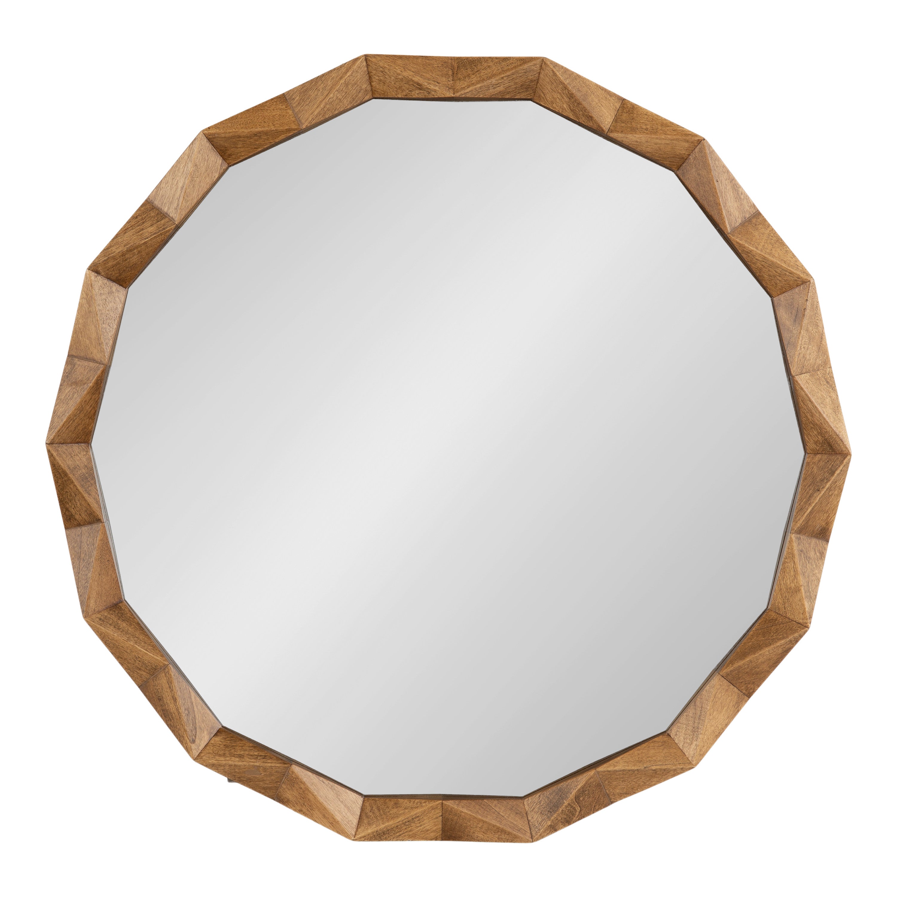 Round Mirror Rustic Brown 26x26 5