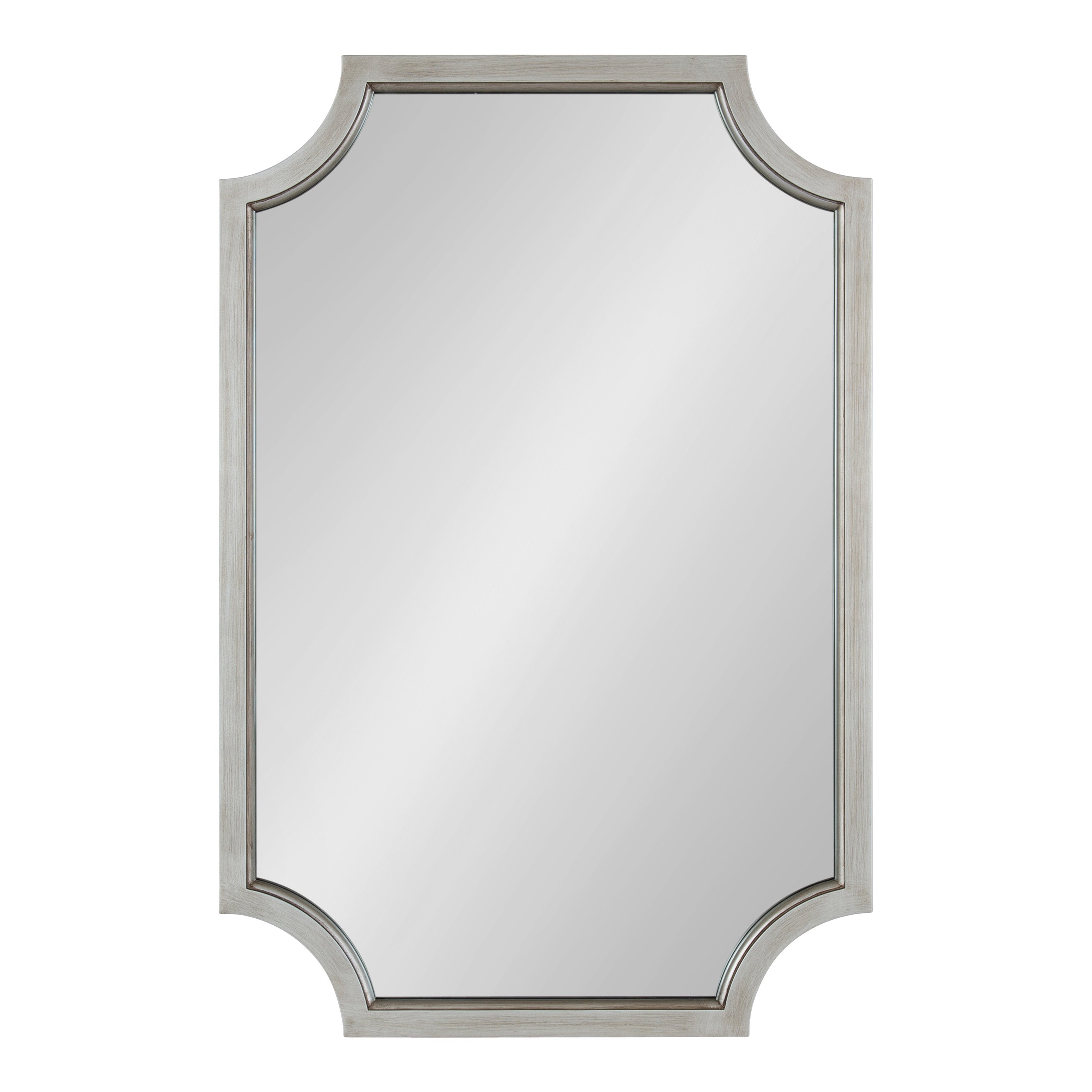 Scallop Mirror Silver 24x36 5