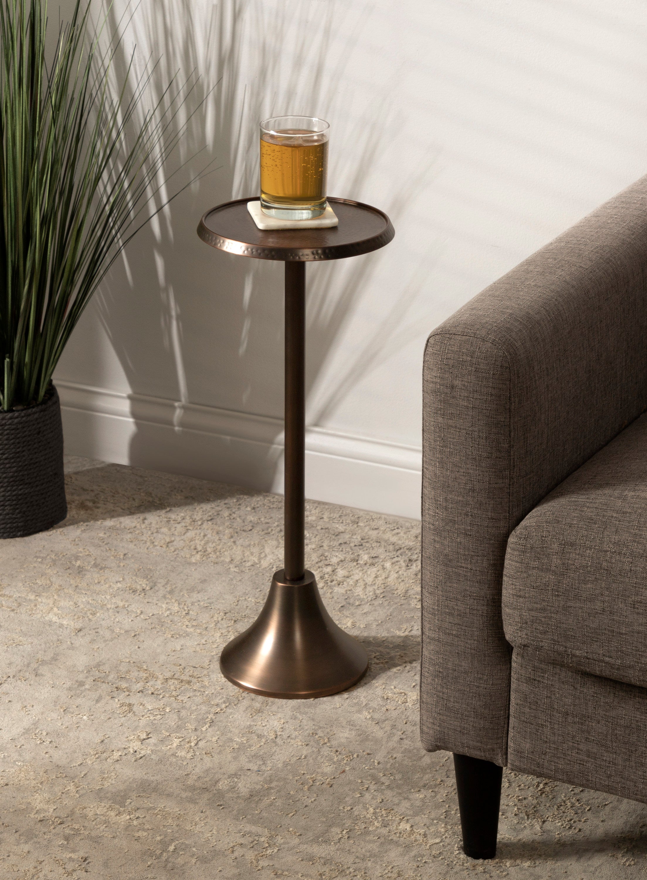 Drink Table Bronze 9x9x23 6