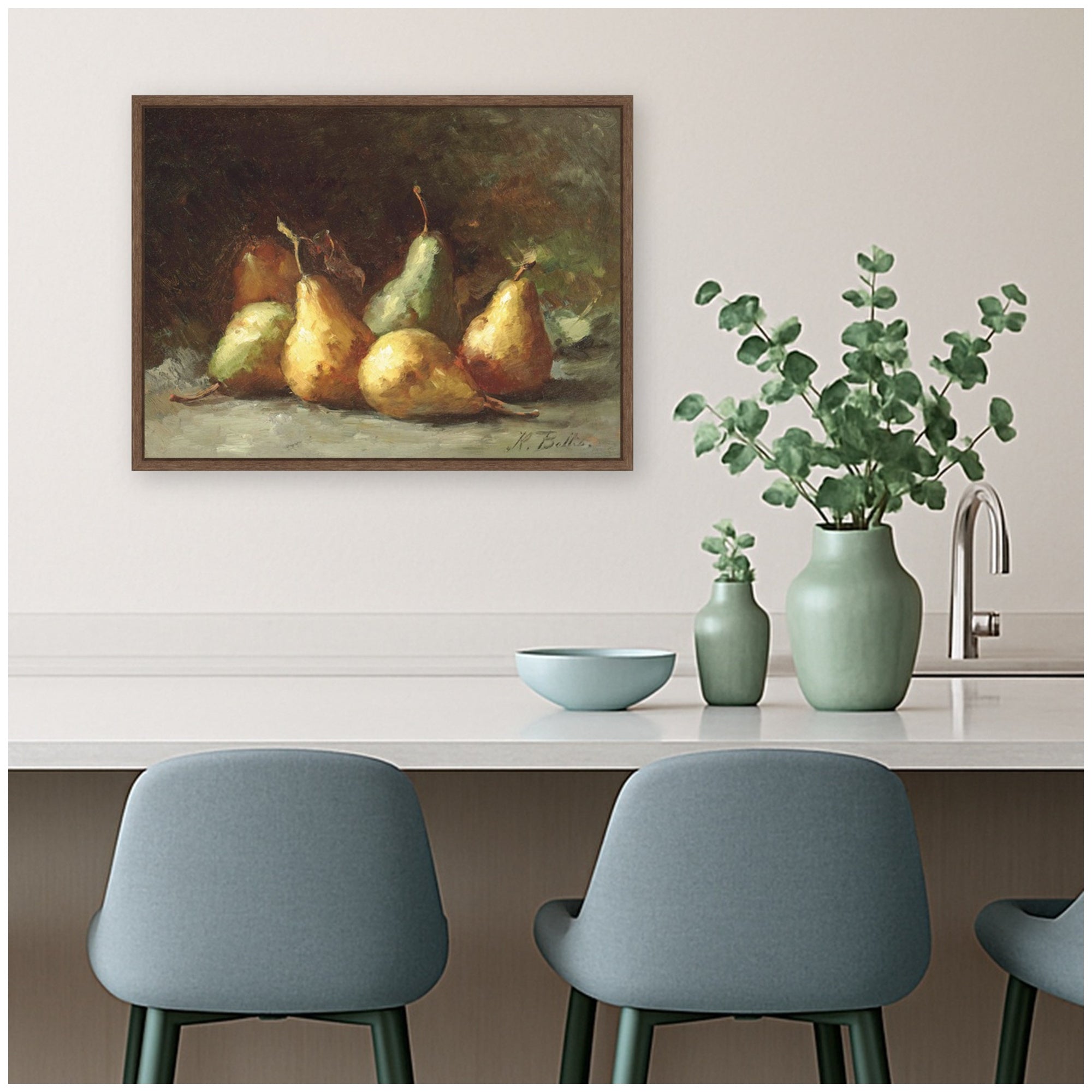 Framed Canvas 24x18 Sylvie Walnut 7