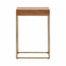 Side Table Walnut Brown Gold 16x8x24 5