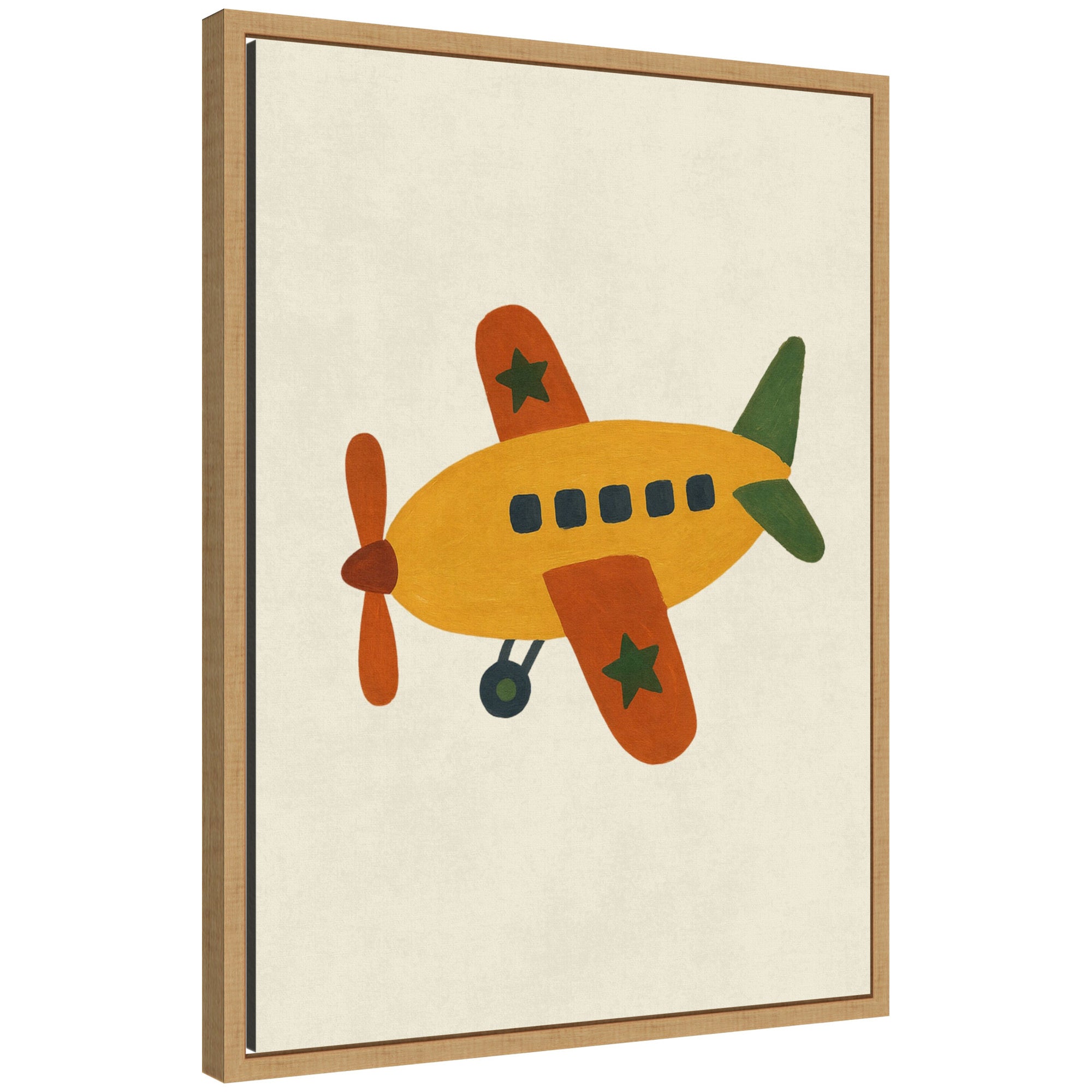 Kids Plane by Laura Moss Framed Canvas Wall Art Print
