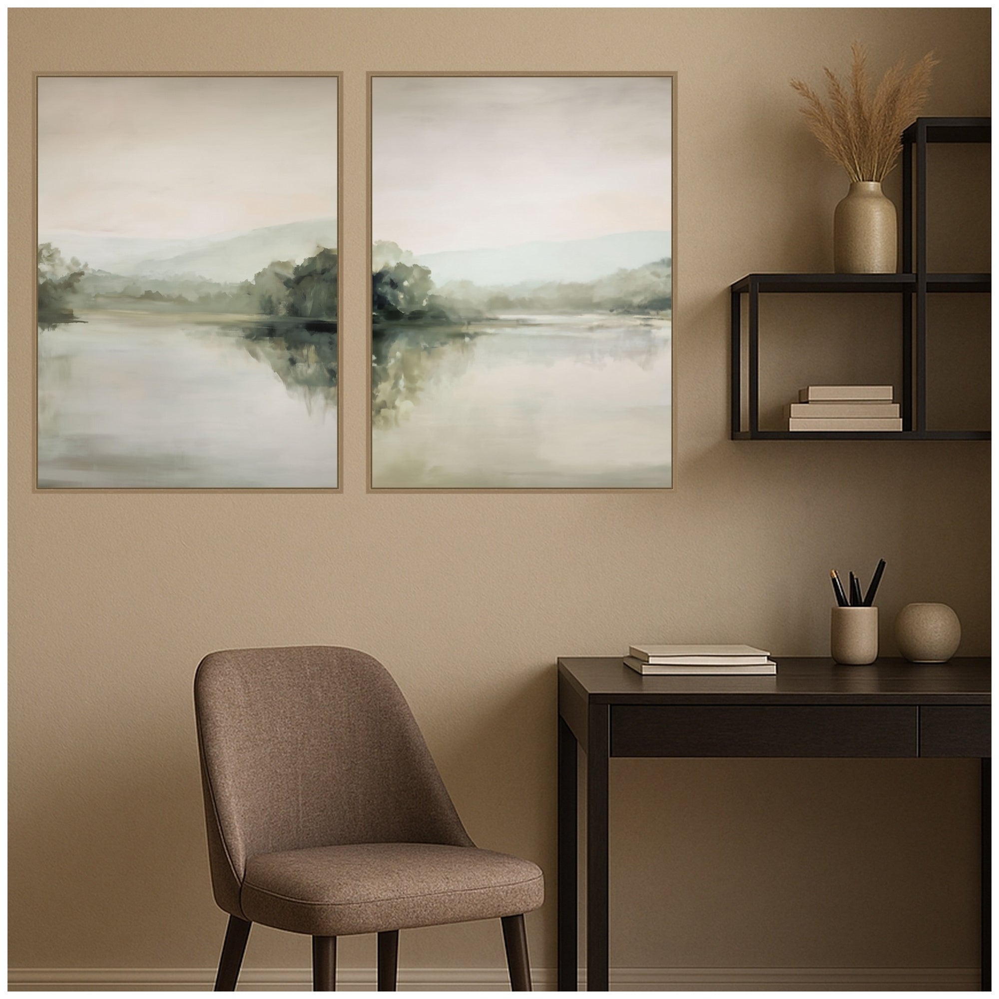 Art Set 2 Piece Set 28x38 Sylvie Dark Gold 7