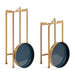 Nesting Table Navy Blue Gold 2 Piece 4