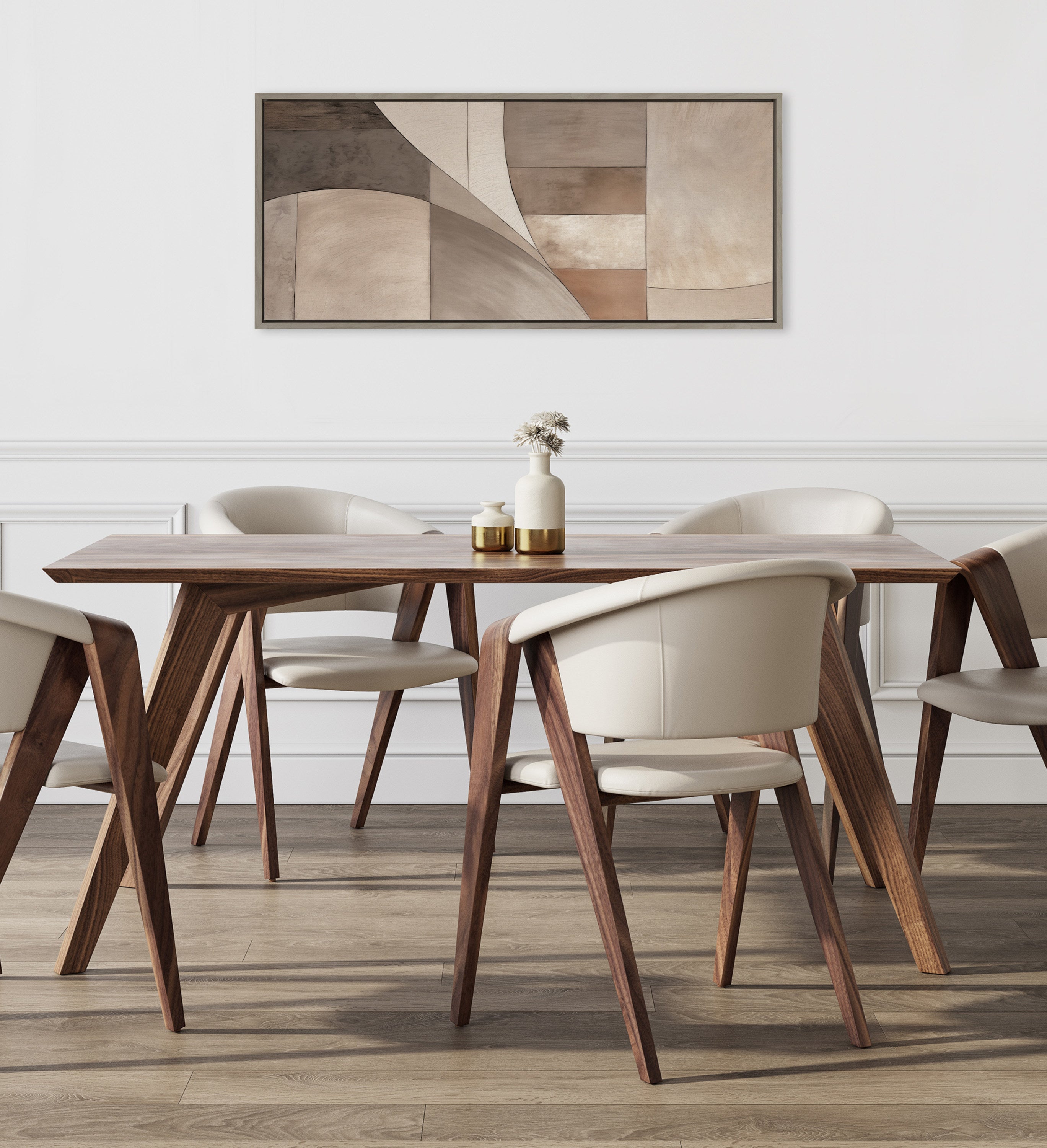 Framed Canvas 18x40 Sylvie Graywash 6