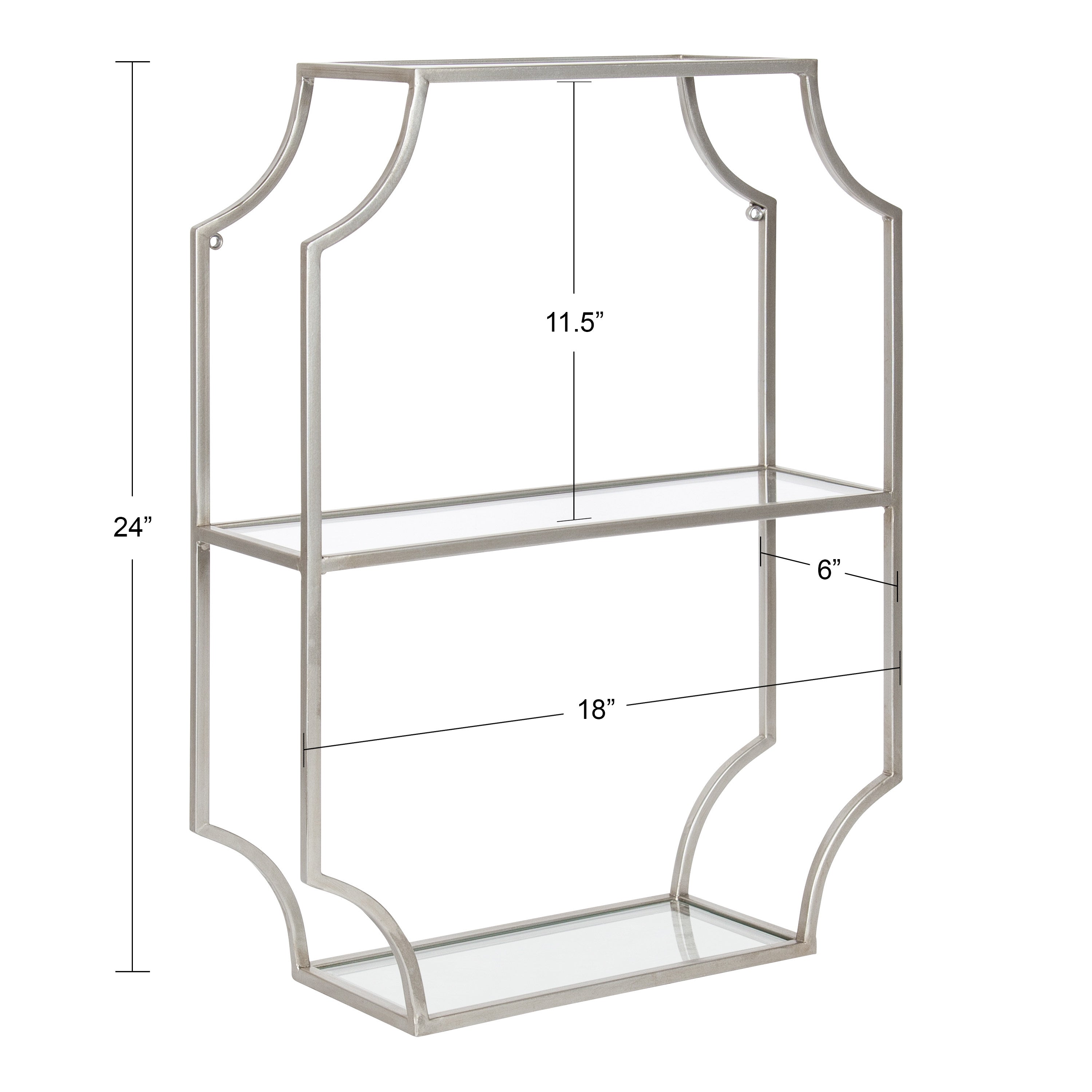 Accent Shelf Silver 18x24 2