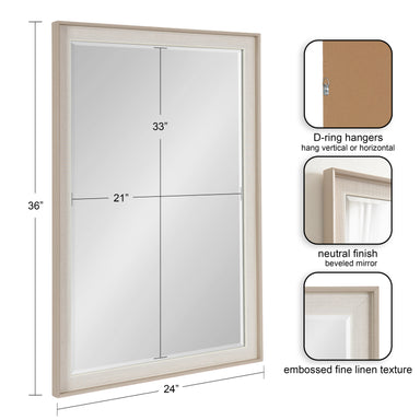 Rectangle Mirror Natural 24x36 2
