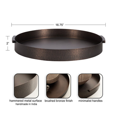 Single Tray 17" Diameter Bronze 2