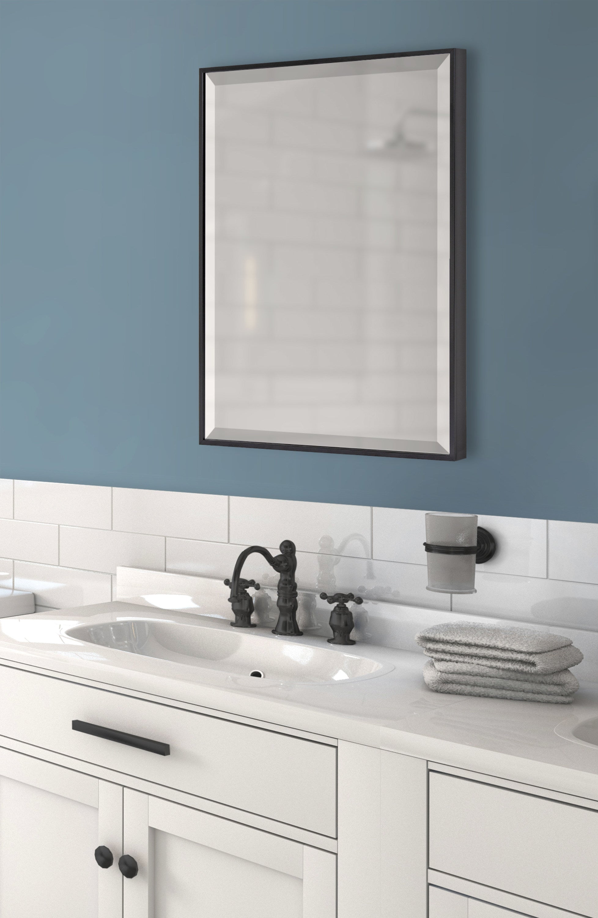 Rectangle Mirror Black 18.75x24.75 6