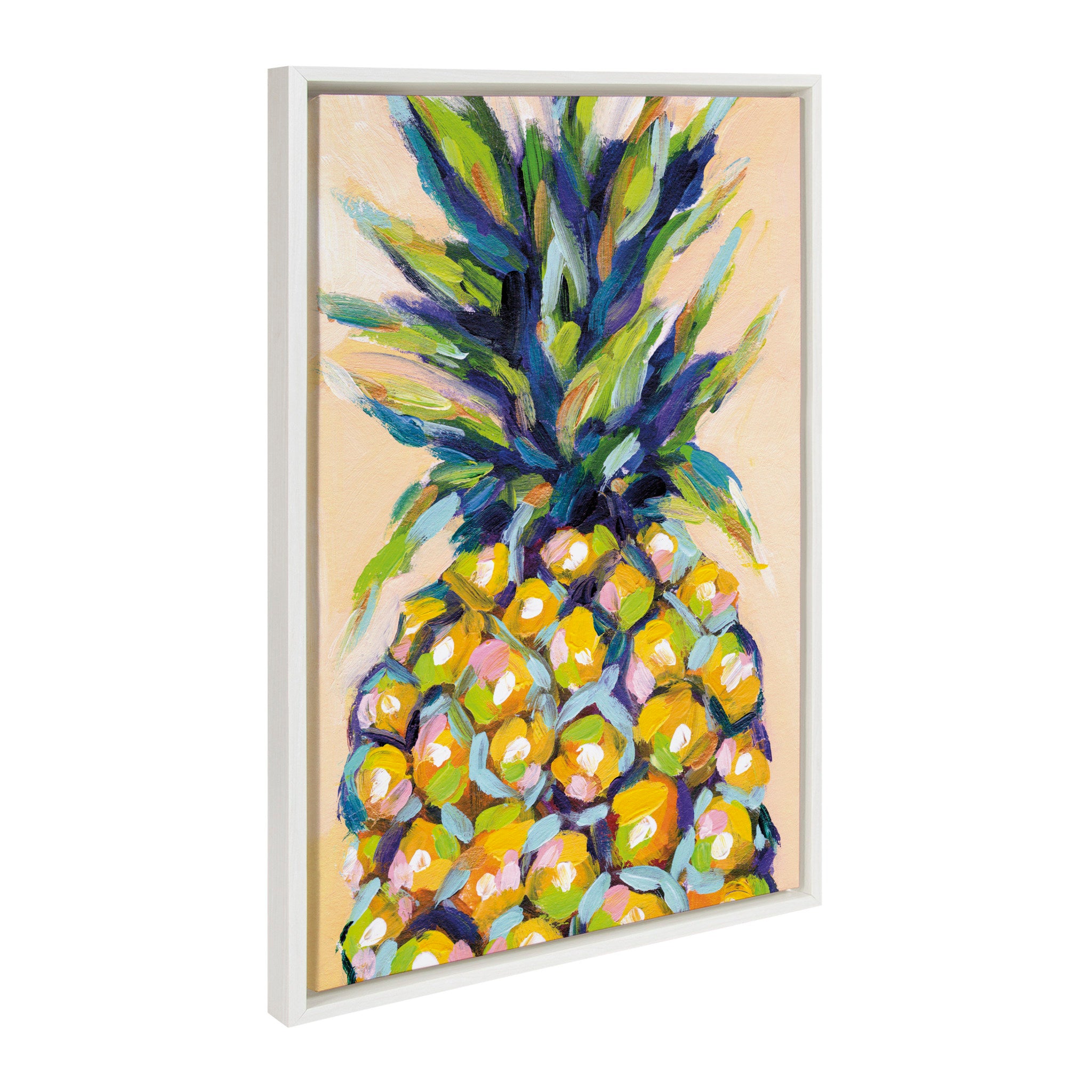 Sylvie Pineapple Study No 2, Apache Junction Sunset and Sunset Sea Turtle Framed Canvas Art Set by Rachel Christopoulos