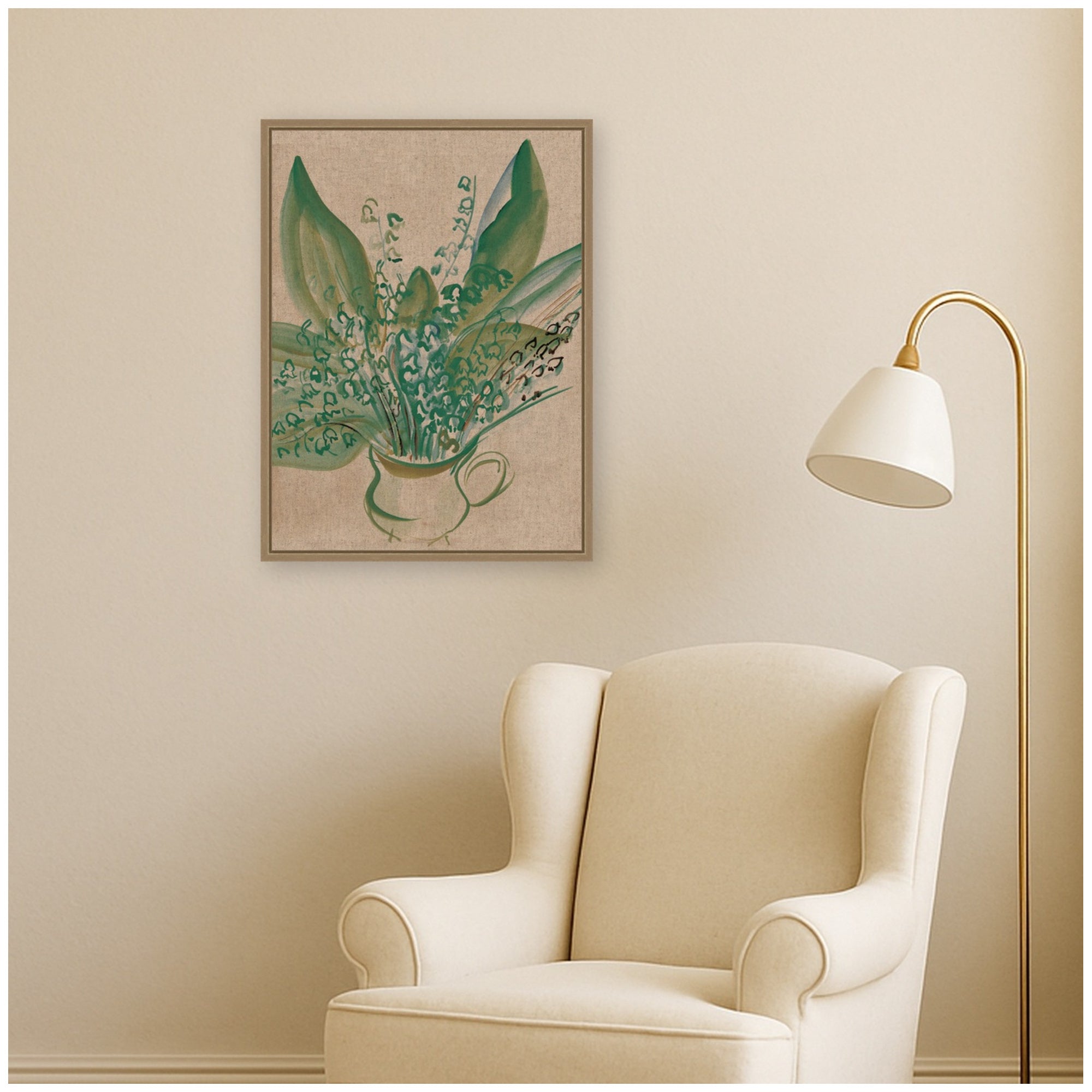 Framed Canvas 18x24 Sylvie Dark Gold 6