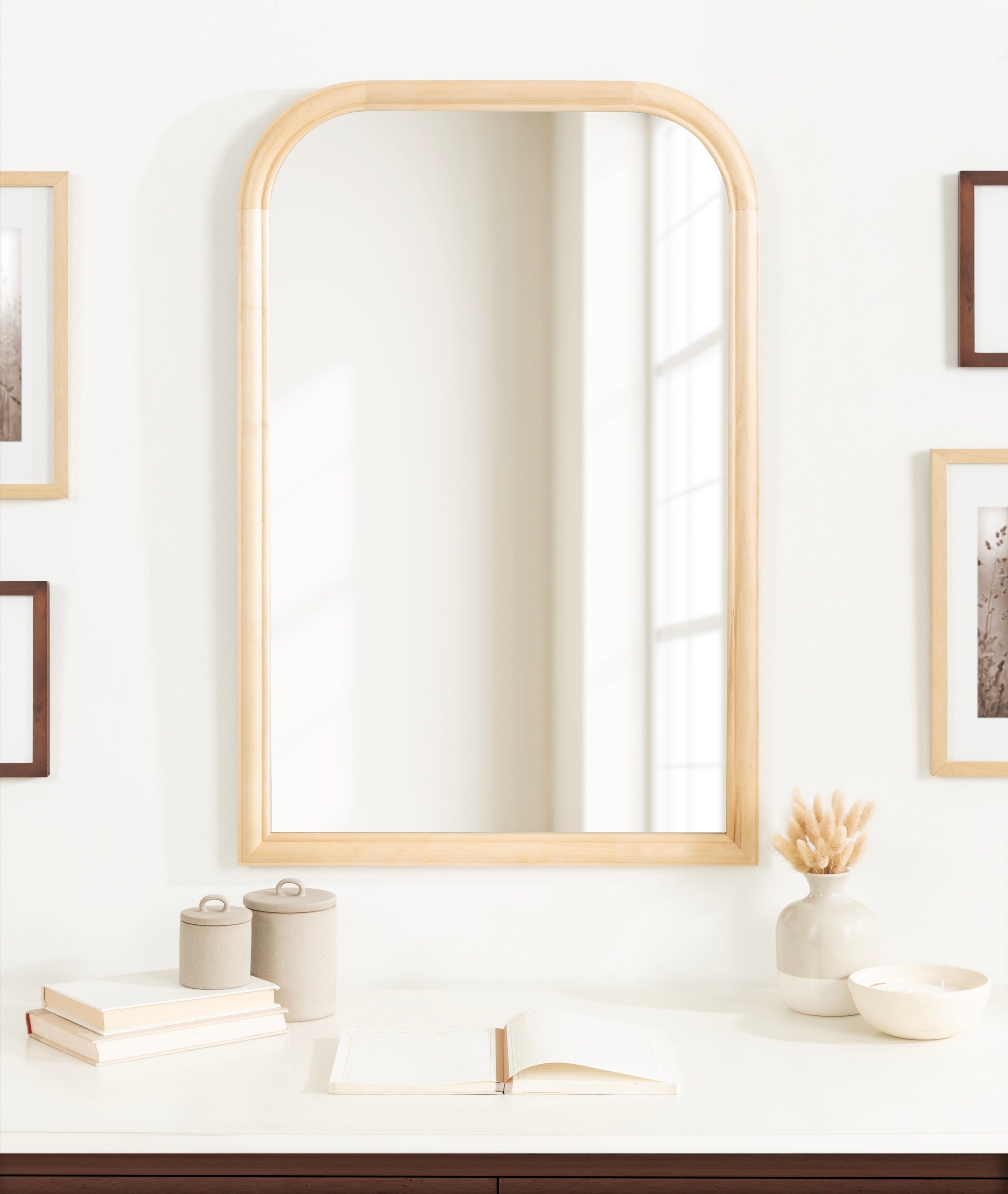 Arch Mirror Natural 24x36 6