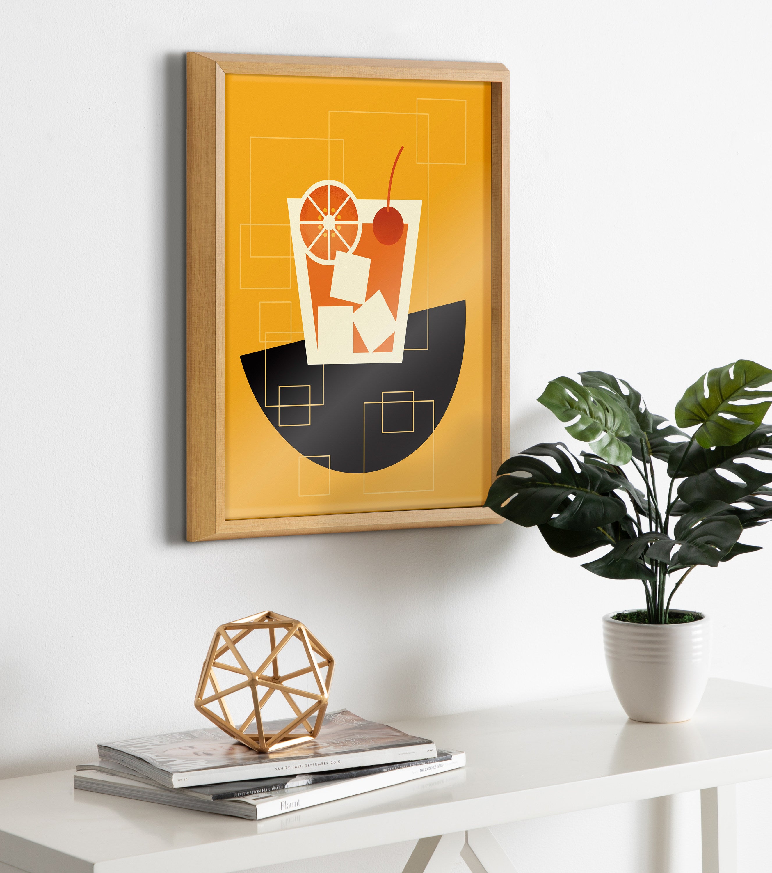 Blake Old Fashioned Framed Printed Art by Amber Leaders Designs
