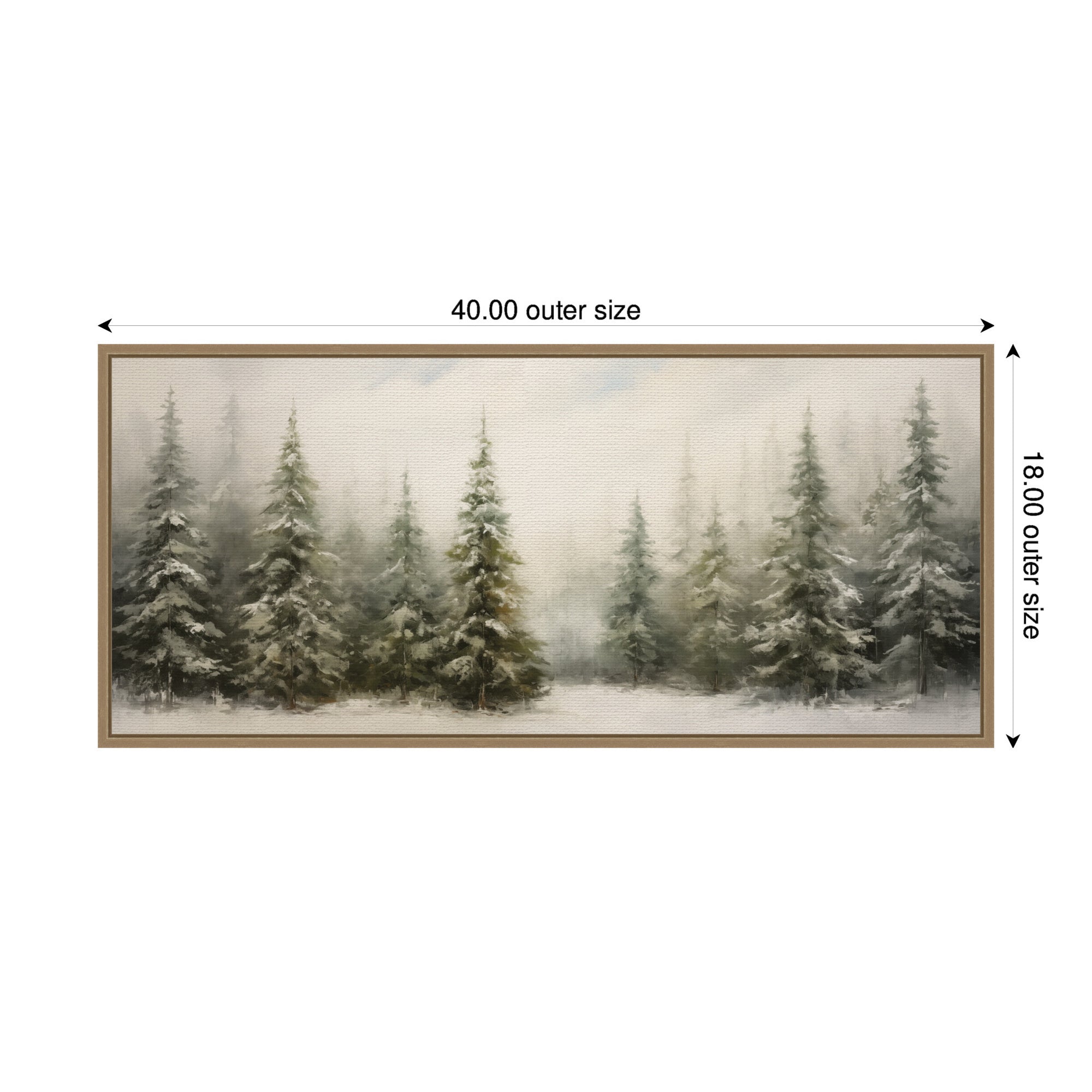 Framed Canvas Sylvie Dark Gold 40x18 2