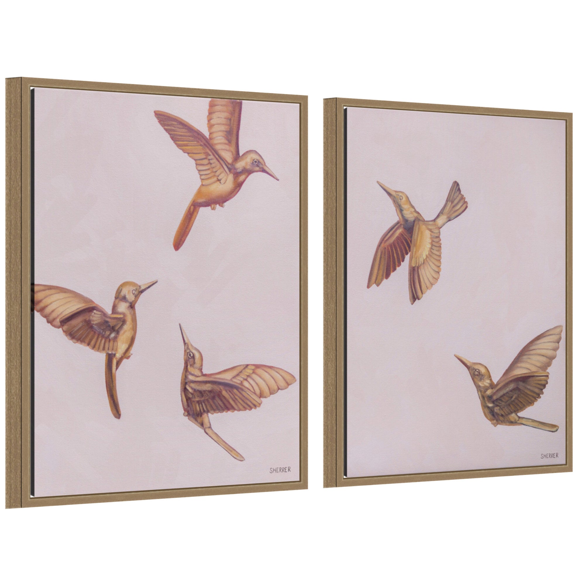 Art Set Sylvie Dark Gold 2 Piece Set 18x24 1