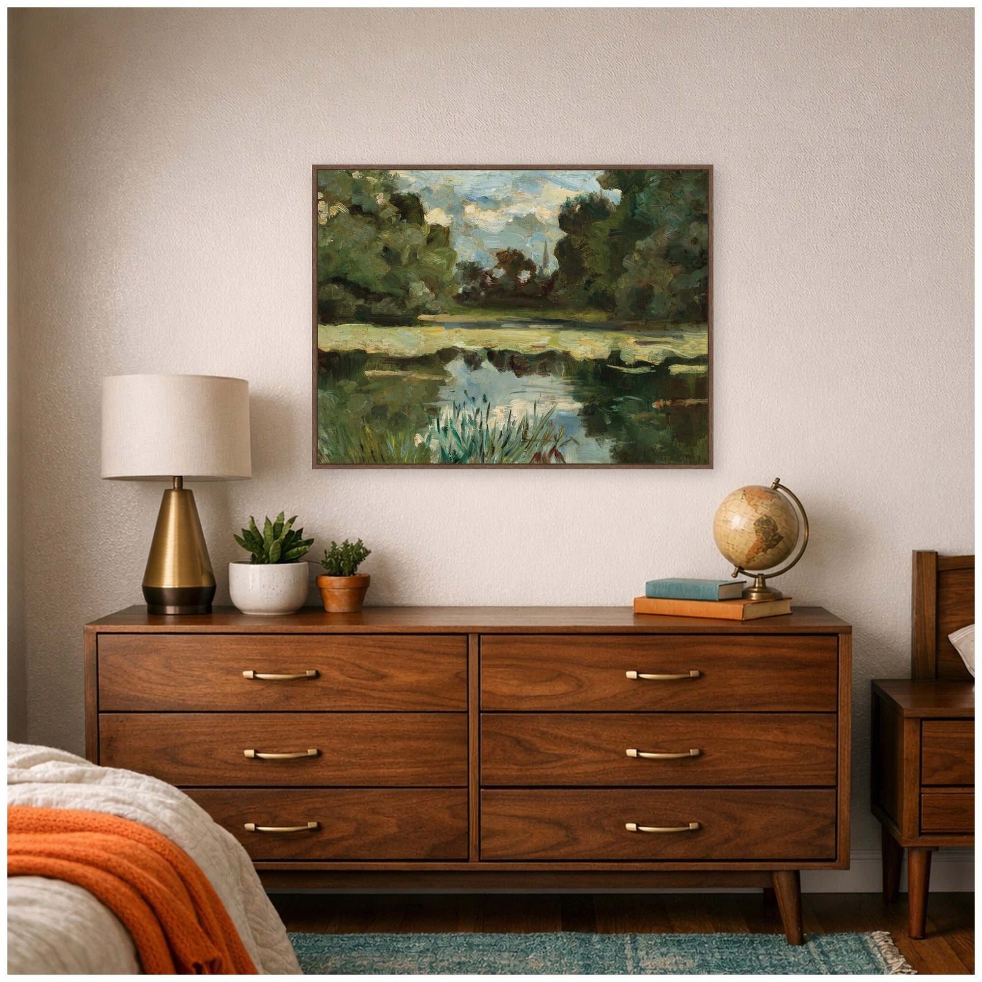 Framed Canvas 42x32 Sylvie Walnut 5