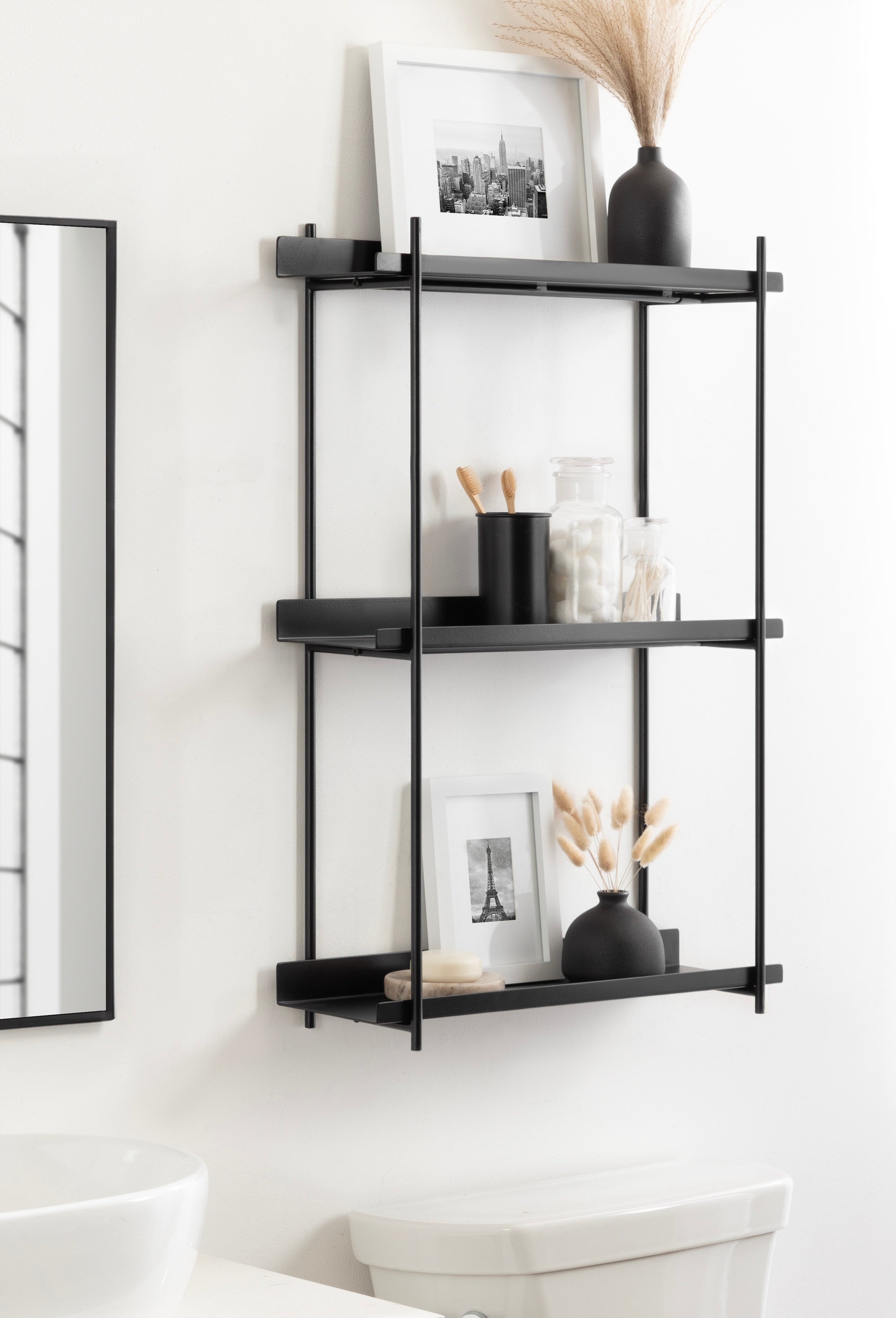 Accent Shelf Black 20x7x30 7