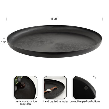 Single Tray Black 17" Diameter 2