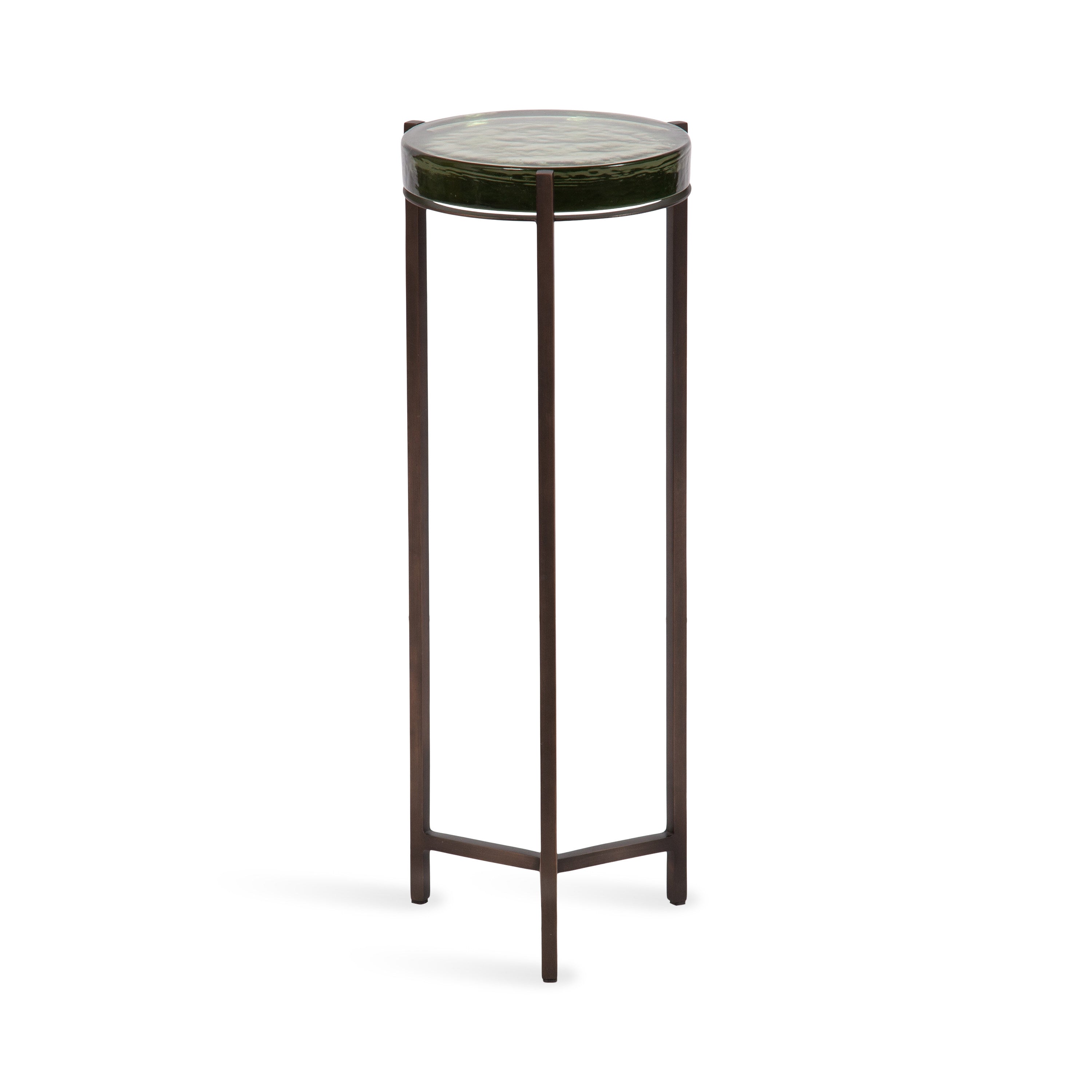 Drink Table Green Bronze 9x9x23 5