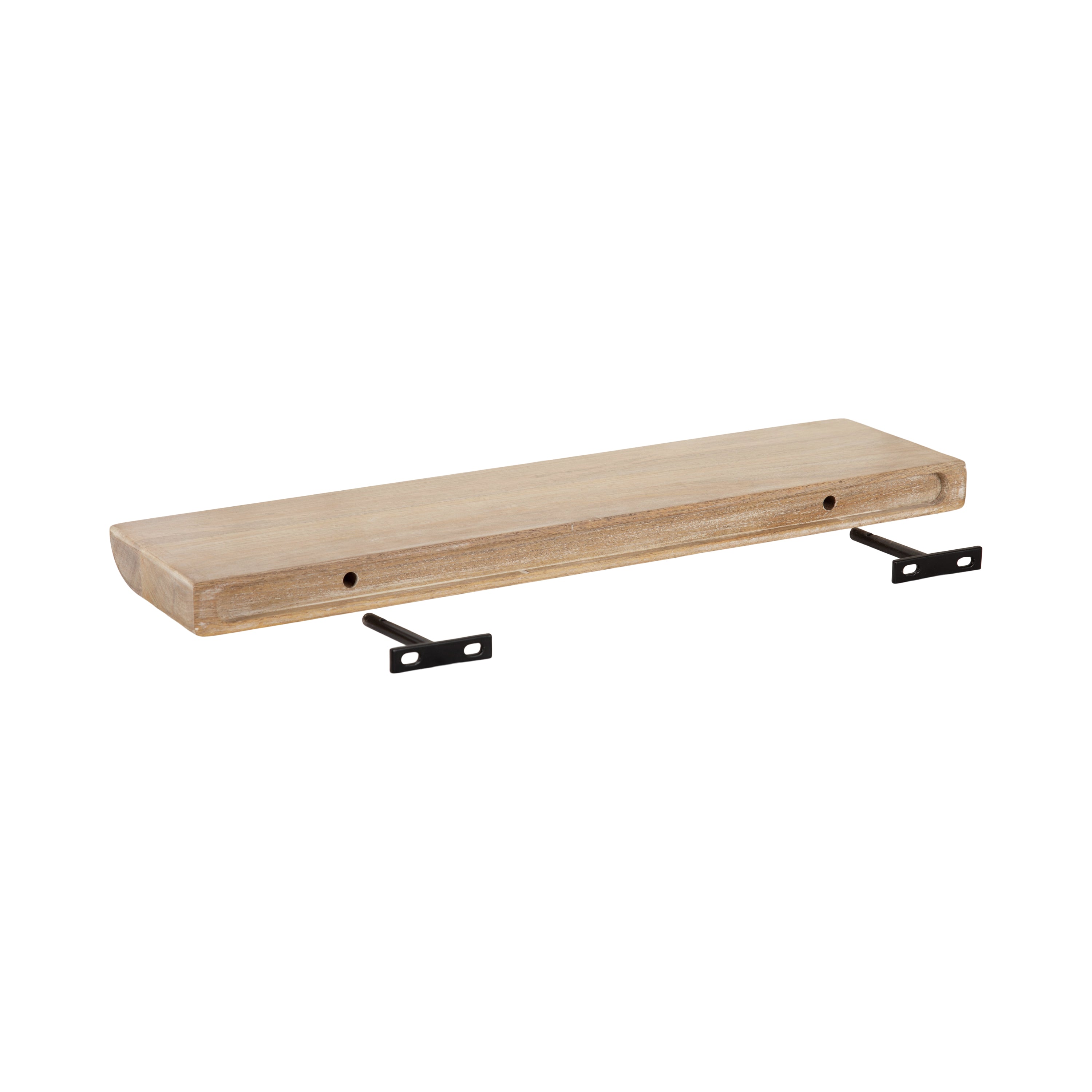 Floating Shelf Natural Beige 2 Piece 24 Inch 4