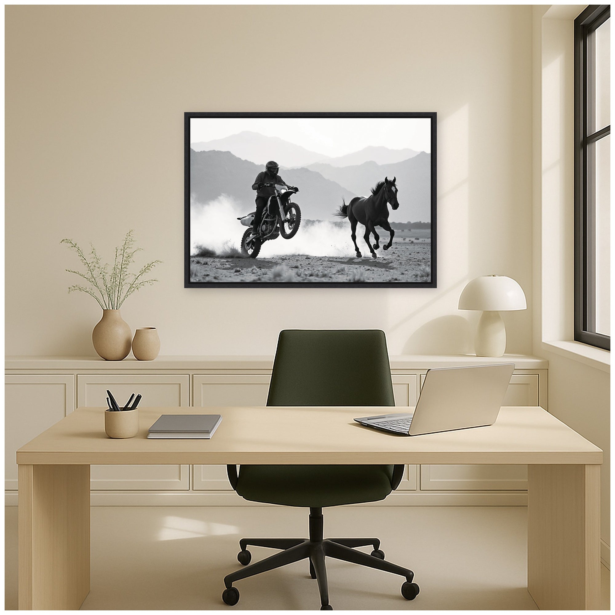Framed Canvas Sylvie Black 33x23 5