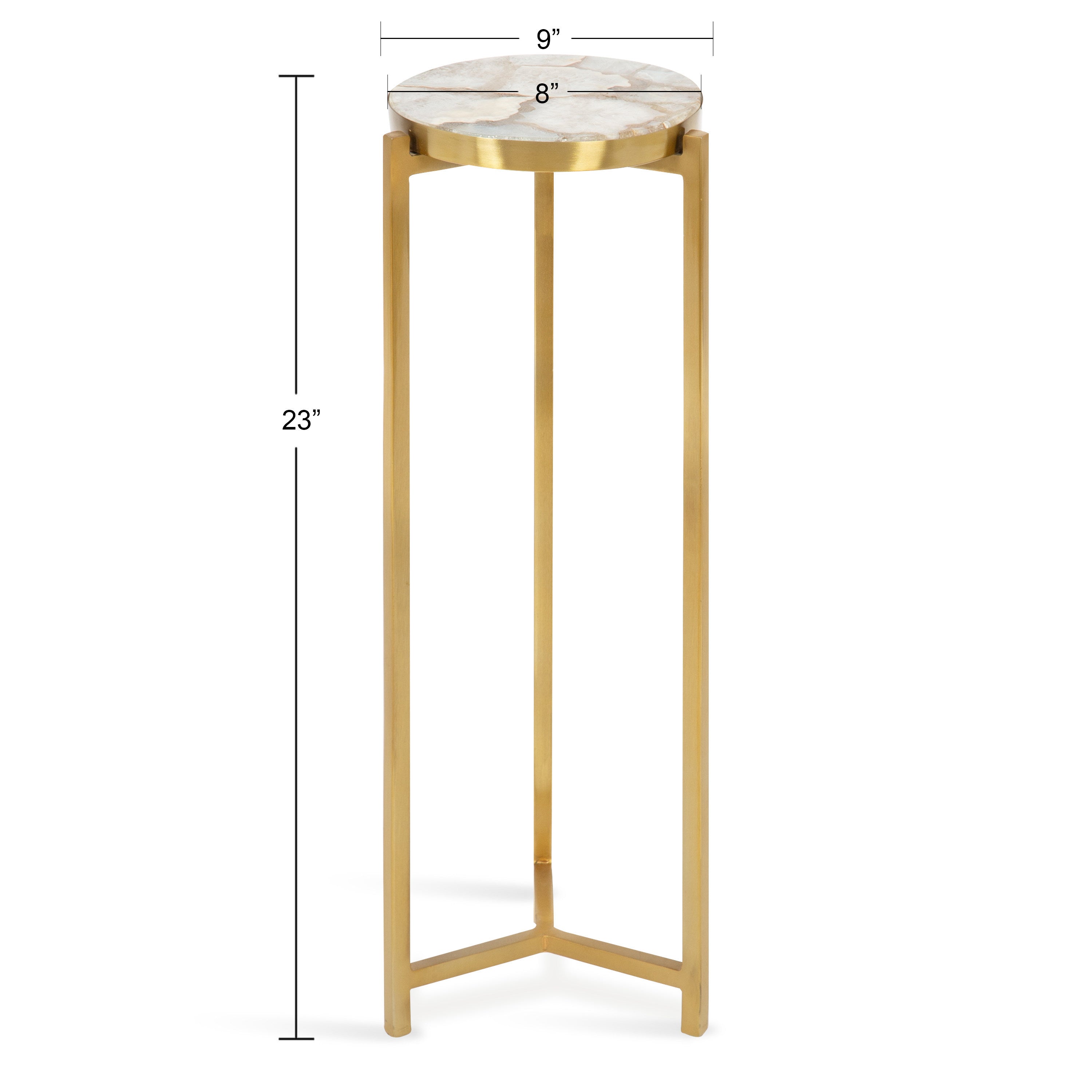 Drink Table Natural Gold 9x9x23 2
