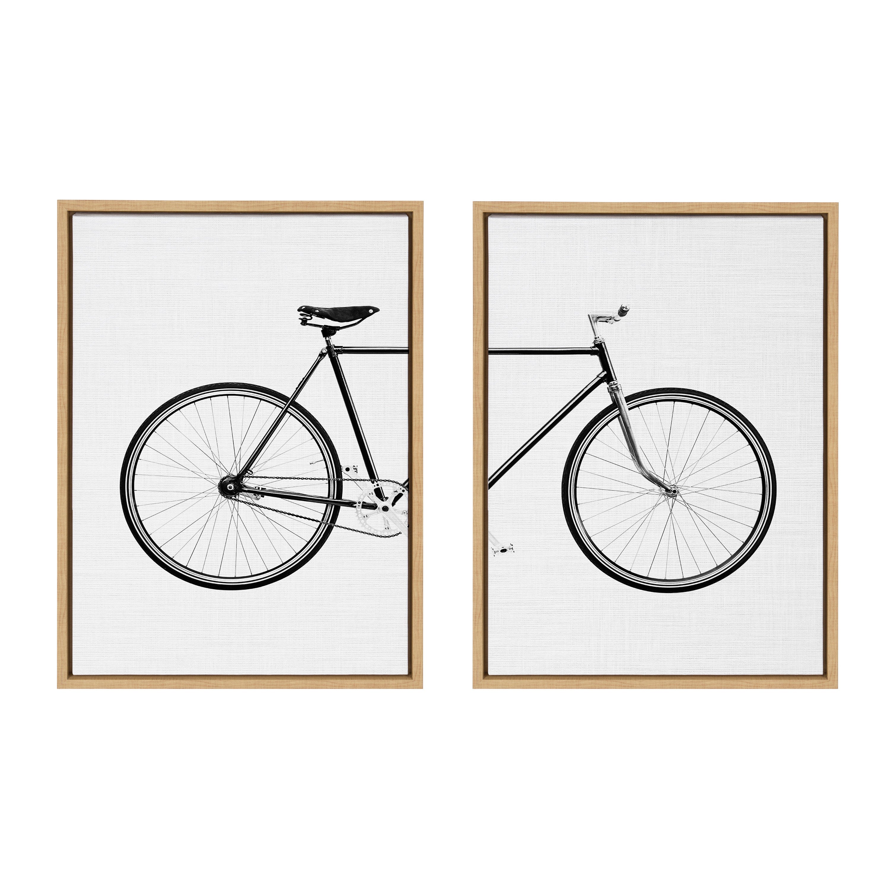 Sylvie Bicycle Framed Canvas by Simon Te of Tai Prints