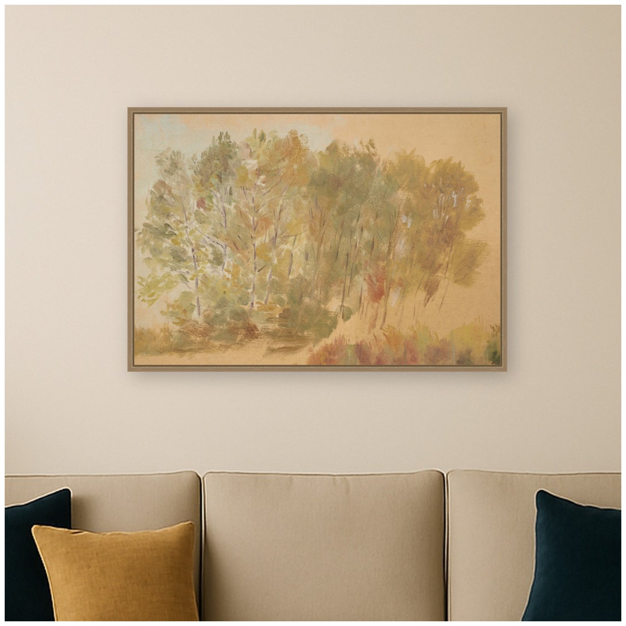 Framed Canvas 33x23 Sylvie Dark Gold 6
