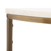 Console Table White Brass 28x14x30 6