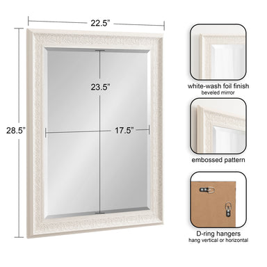 Rectangle Mirror White 22.5x28.5 2