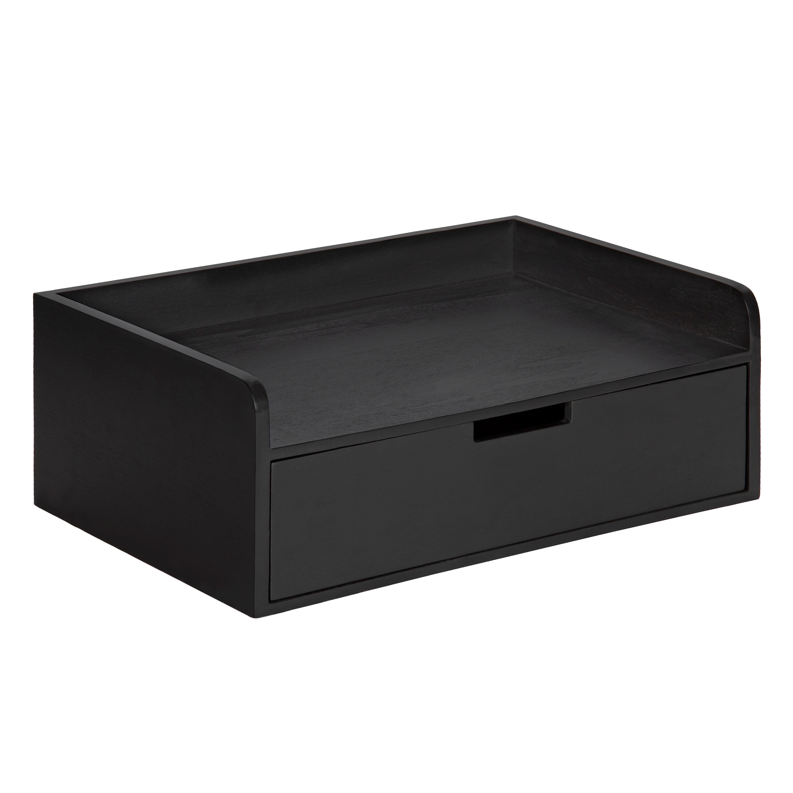 Floating Side Table Black 18x12x7 1