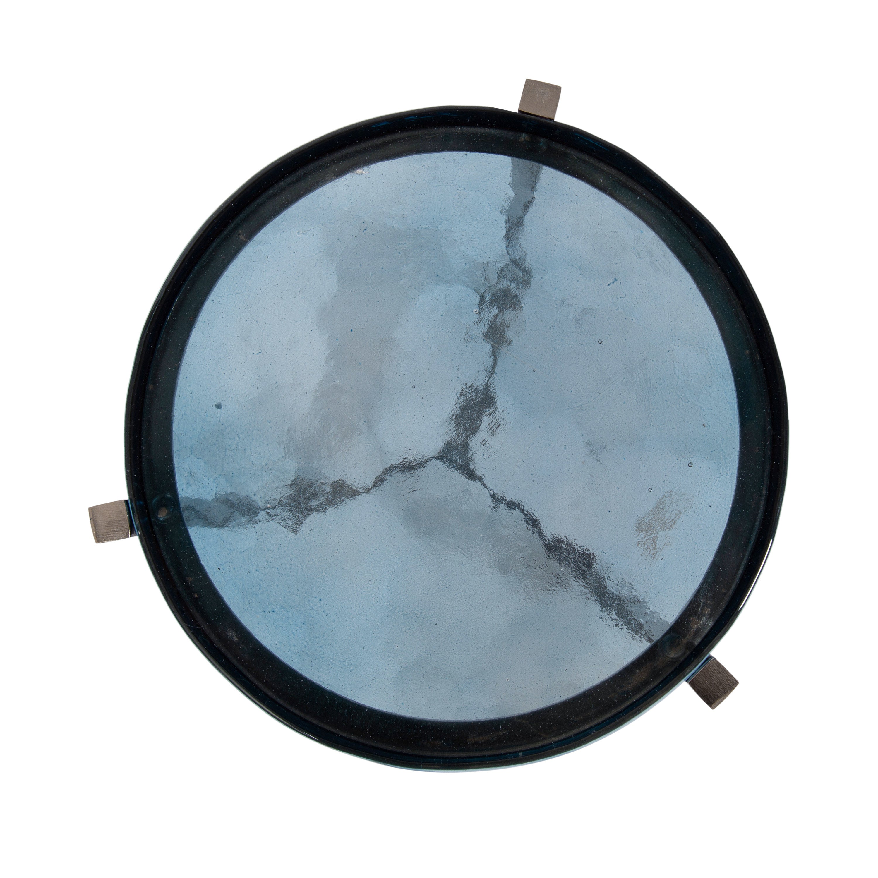 Drink Table Blue Silver 9x9x23 4