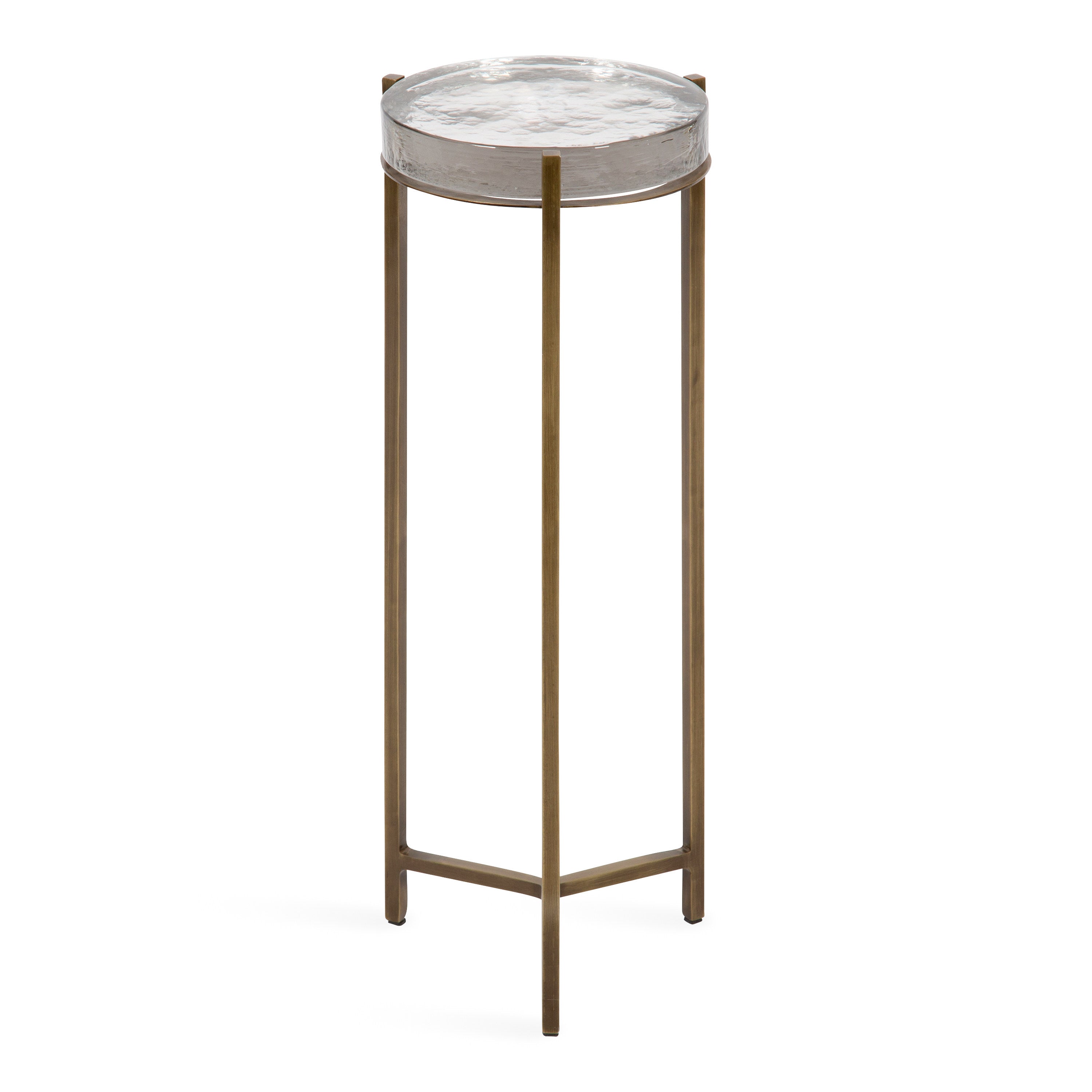 Drink Table Clear Gold 9x9x23 3