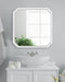 Scallop Mirror White 24x24 6
