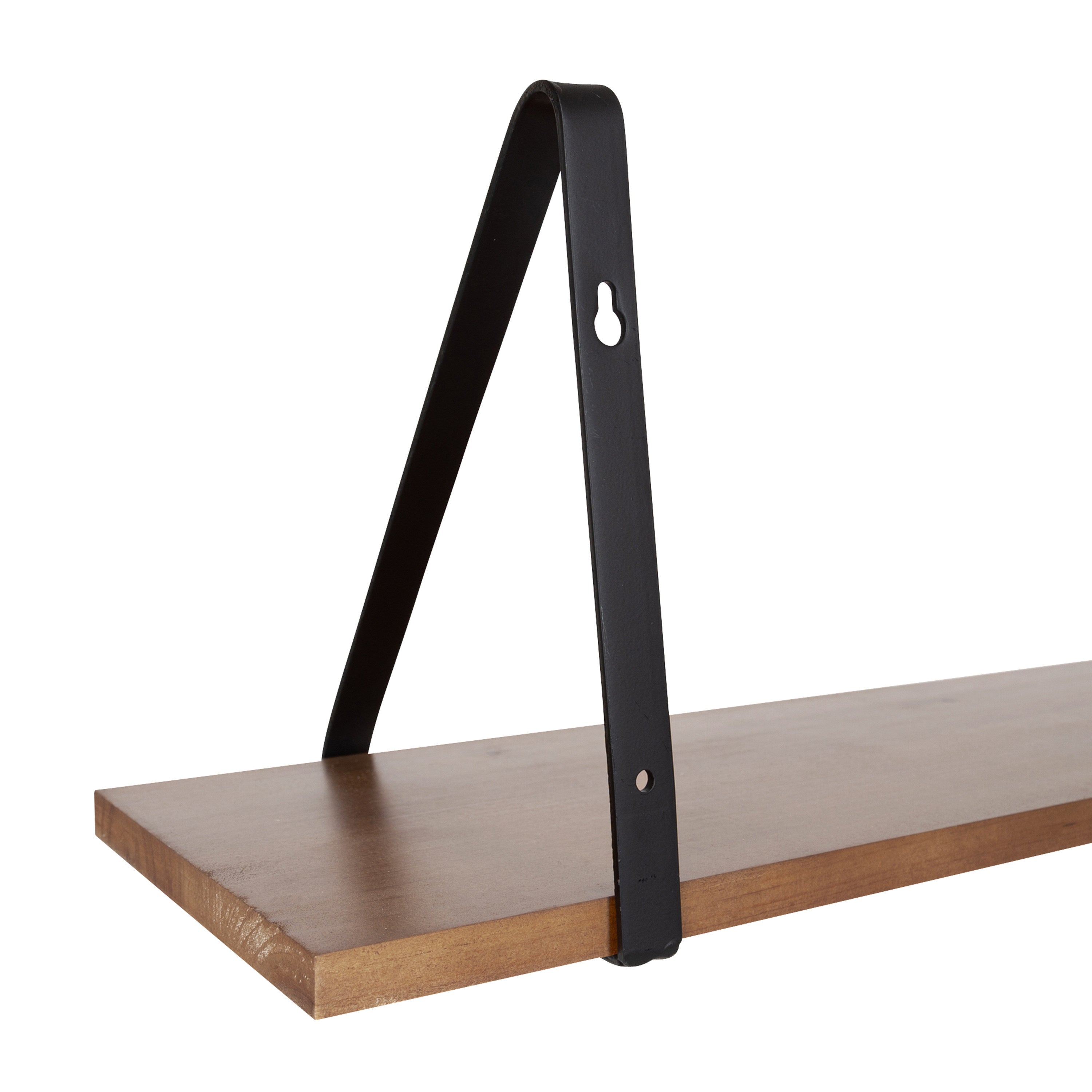 Floating Shelf Rustic Brown Black 2 Pk-28" 4