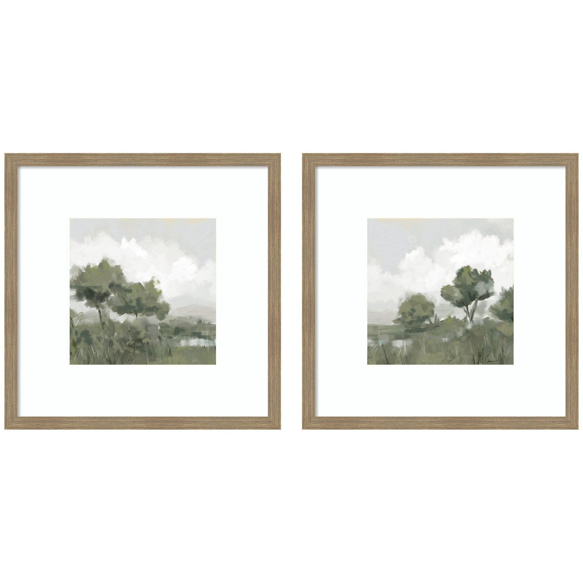 Shades of Olive No. 1 & No. 2 2 Piece Framed Wall Art Print Set by Mary Sparrow