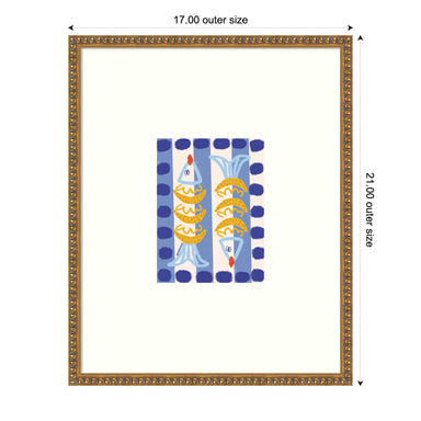 Framed Art 17 x 21 Bradford Bead Gold 2