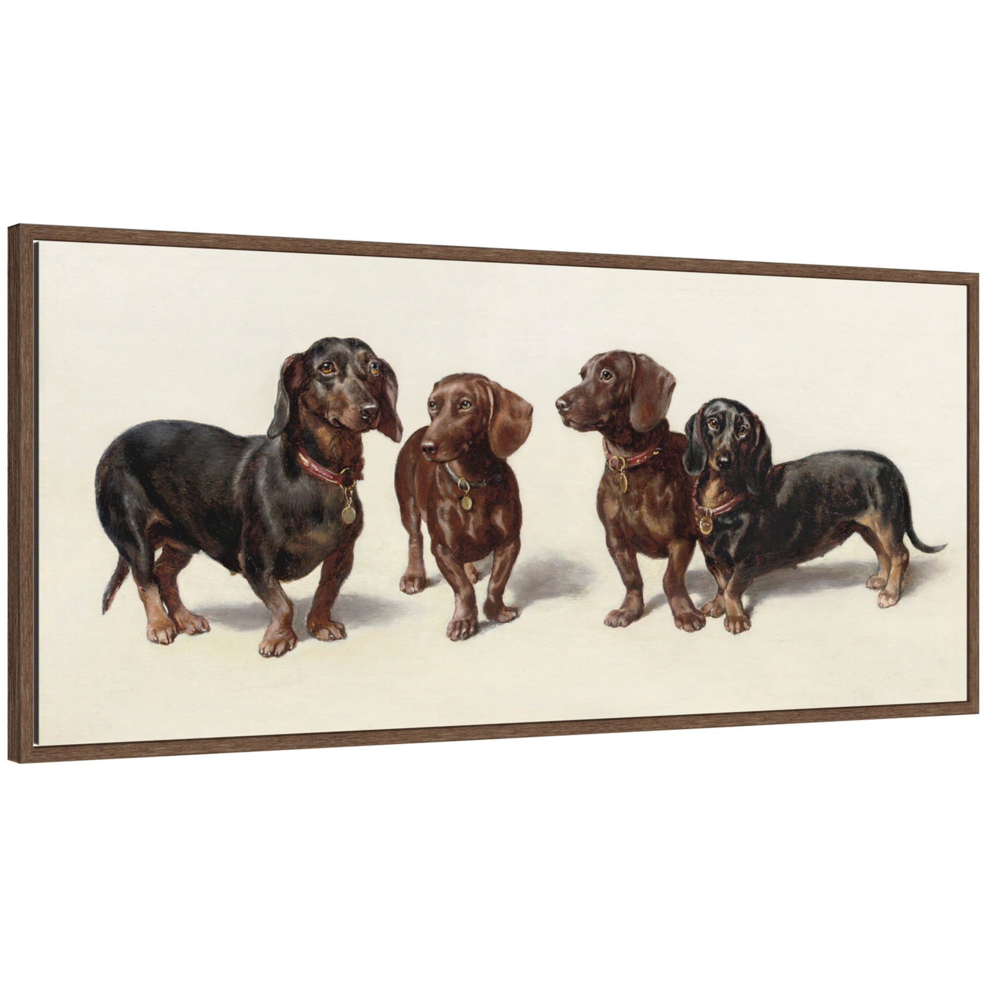 Framed Canvas 40x18 Sylvie Walnut 1
