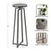Drink Table Pewter 9x9x23 2