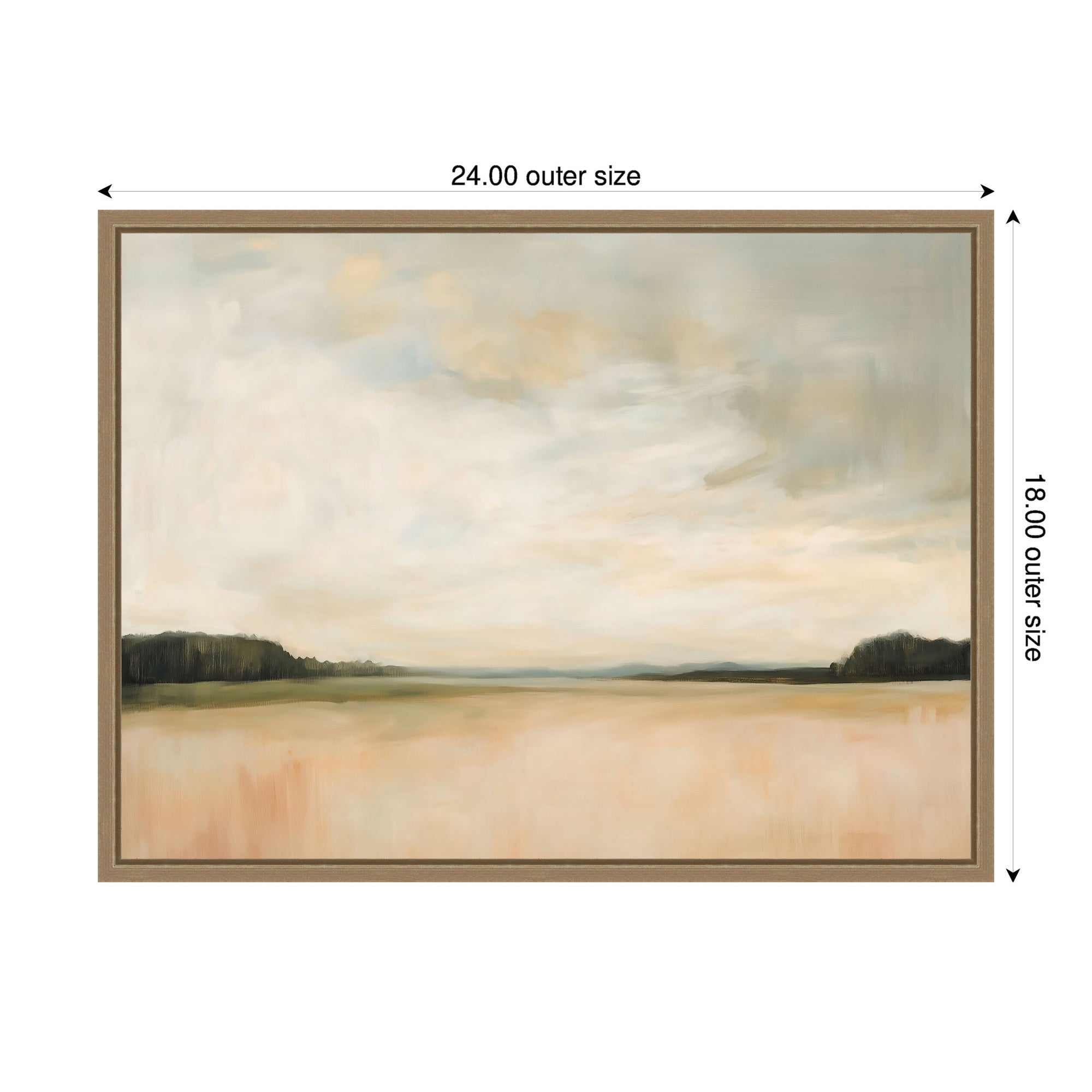 Framed Canvas 24x18 Sylvie Dark Gold 2