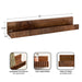 Floating Shelf Walnut Brown 2 Piece 24 Inch 2