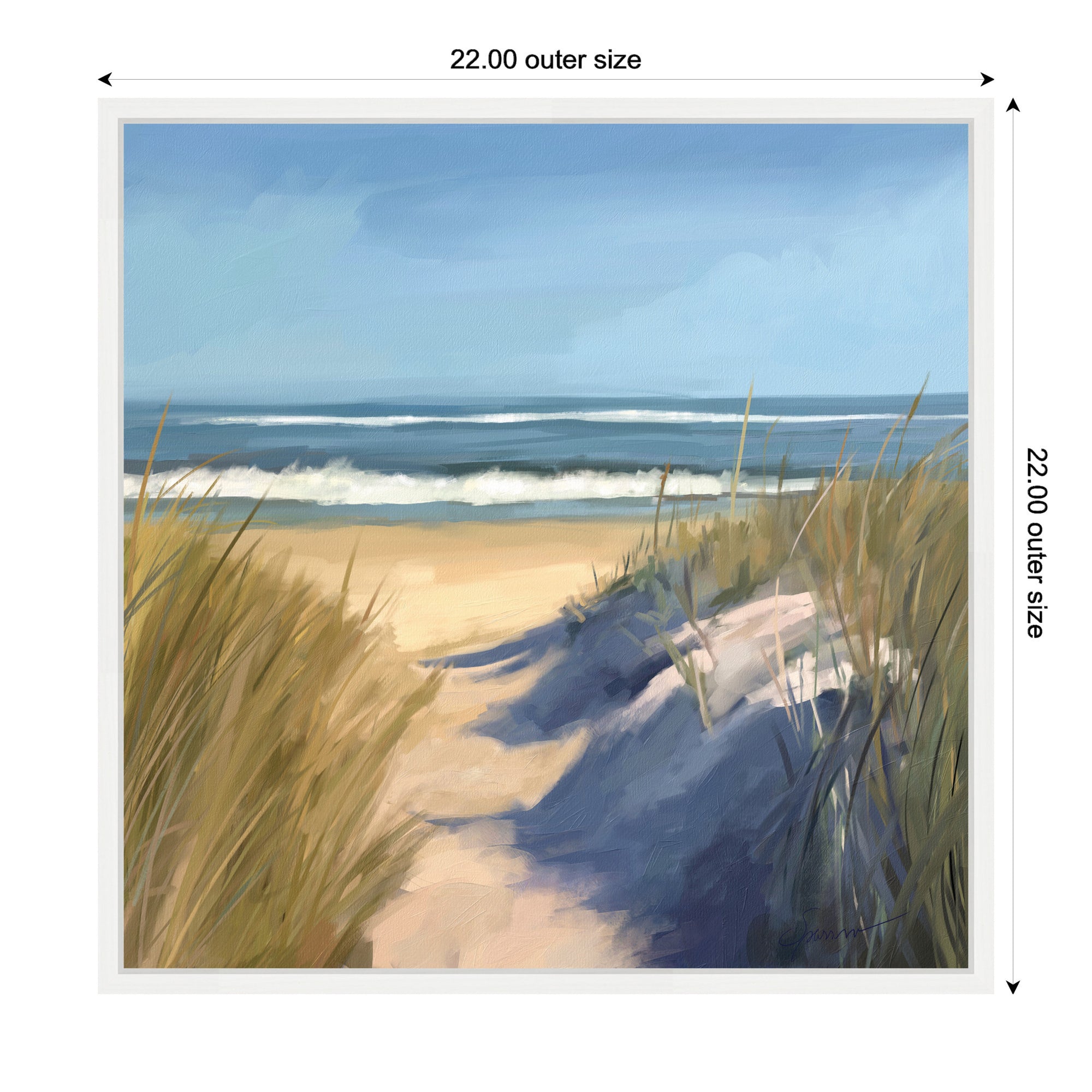 Framed Canvas 22 x 22 Sylvie White 2