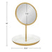 Tabletop Mirror White Gold 11x15 2