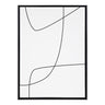 Sylvie Modern Line Abstract 3 BW Framed Canvas by The Creative Bunch Studio