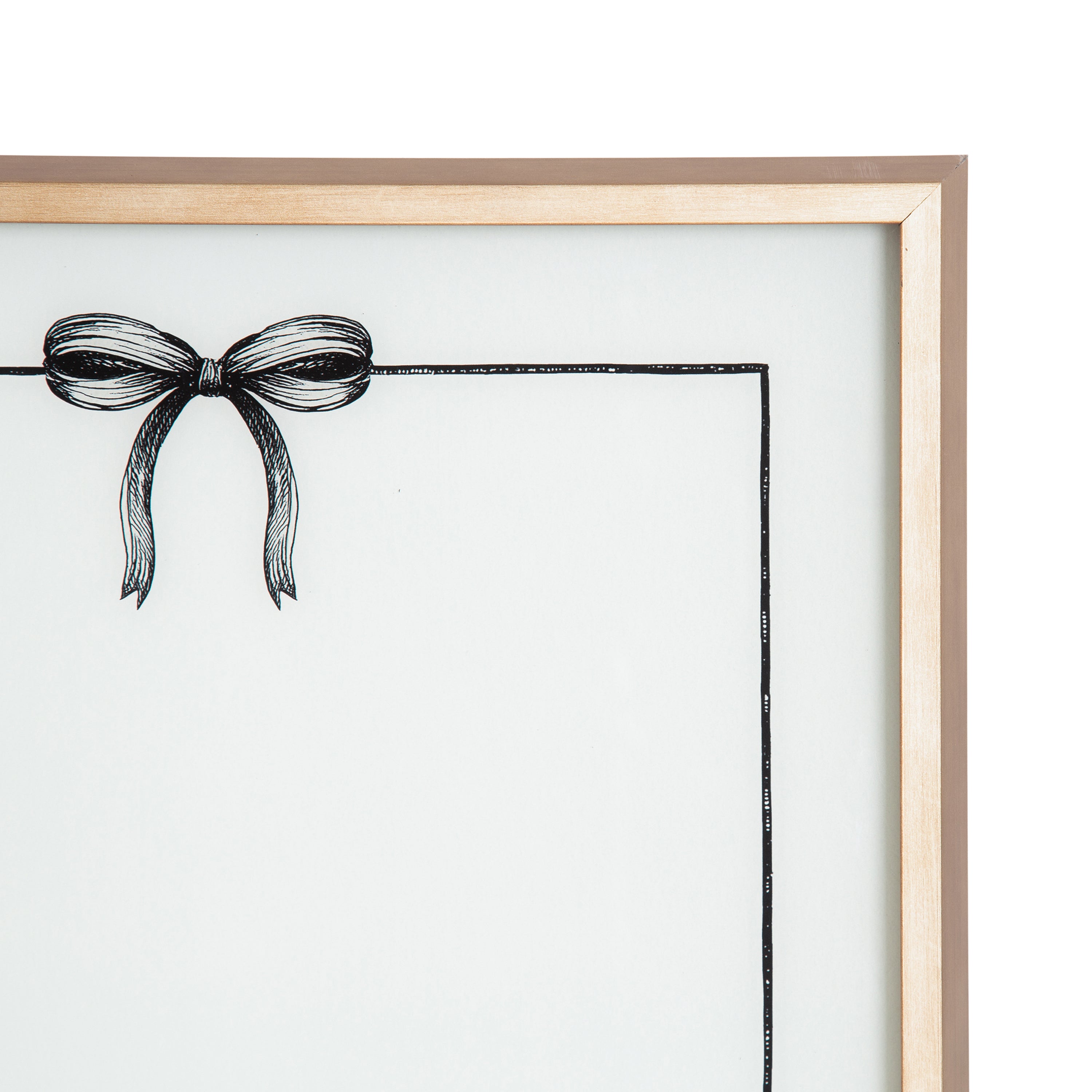 Coquette Black Bow and Frame Dry Erase by The Creative Bunch Studio Framed Glass Dry Erase Wall Art White Board