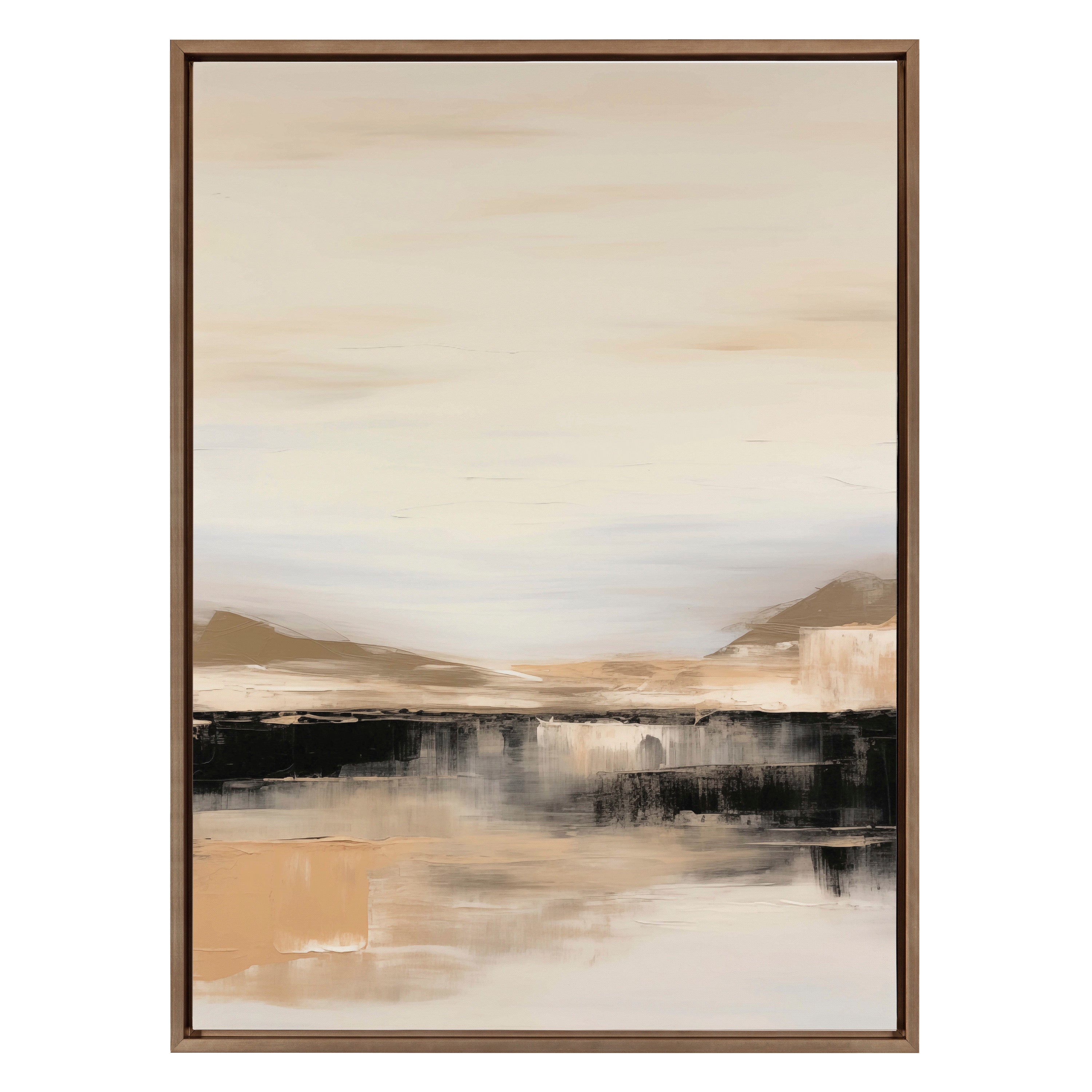 Foto su MDF 100x70 artistica da parete incorniciata Montagne del sole