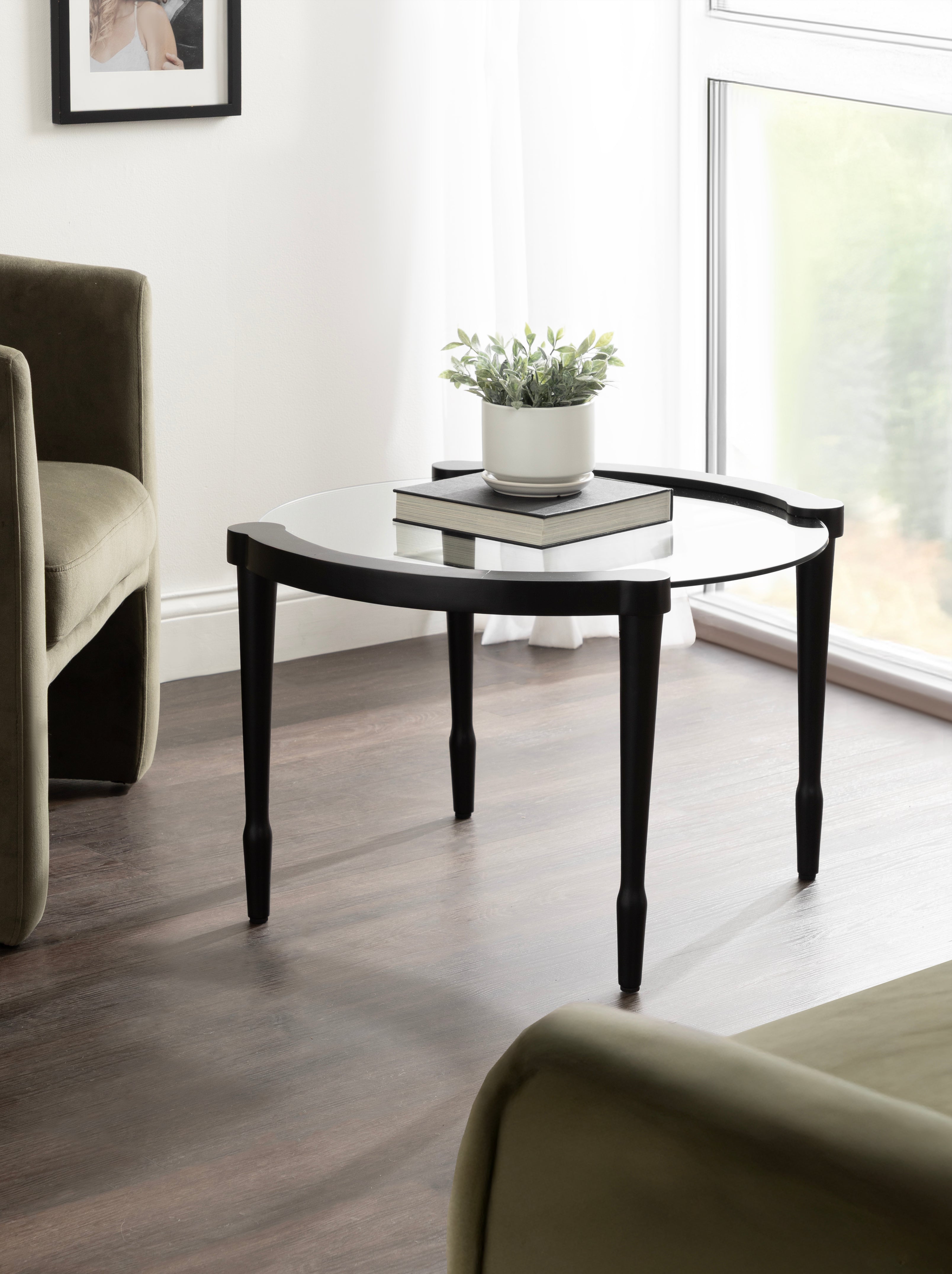 Coffee Table Black 28x16x18 6